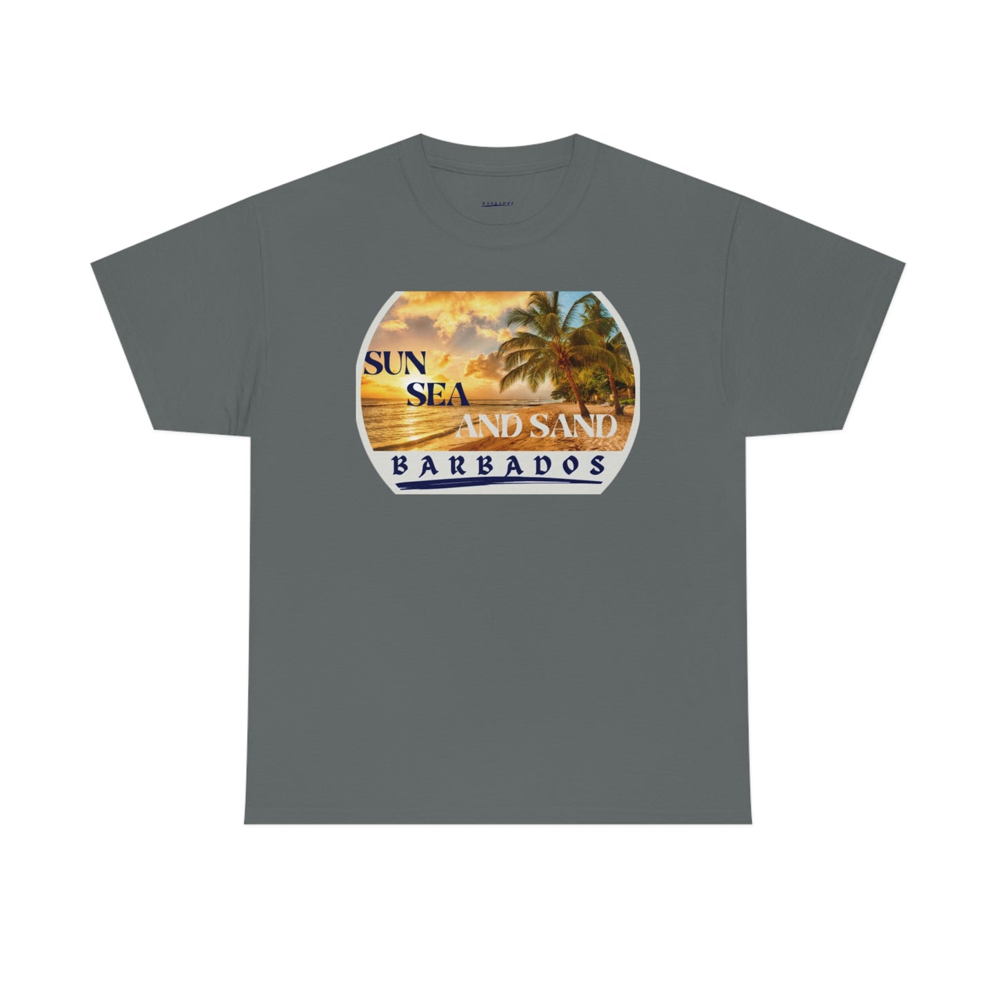 Sun Sea Sand Barbados Unisex Heavy Cotton Tee