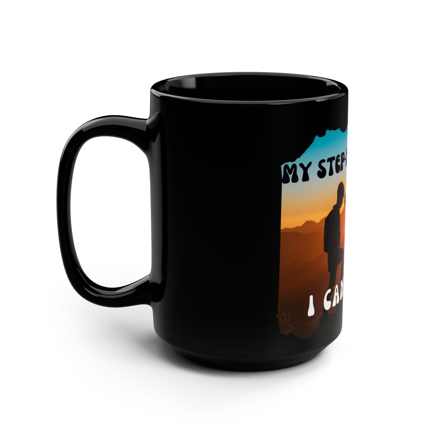 Exotic Print Father' Day Black Mug, 15oz