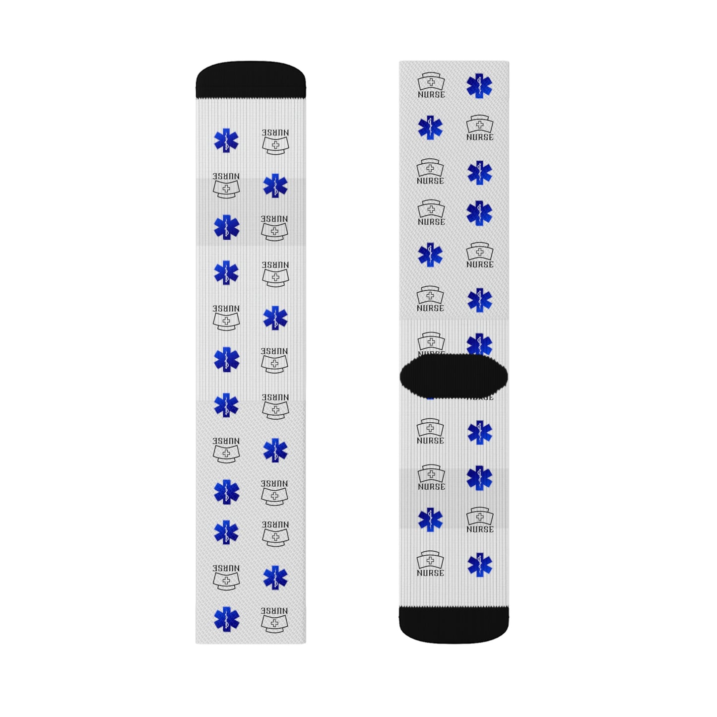 Medical, CVICU, EKG, Sublimation Socks