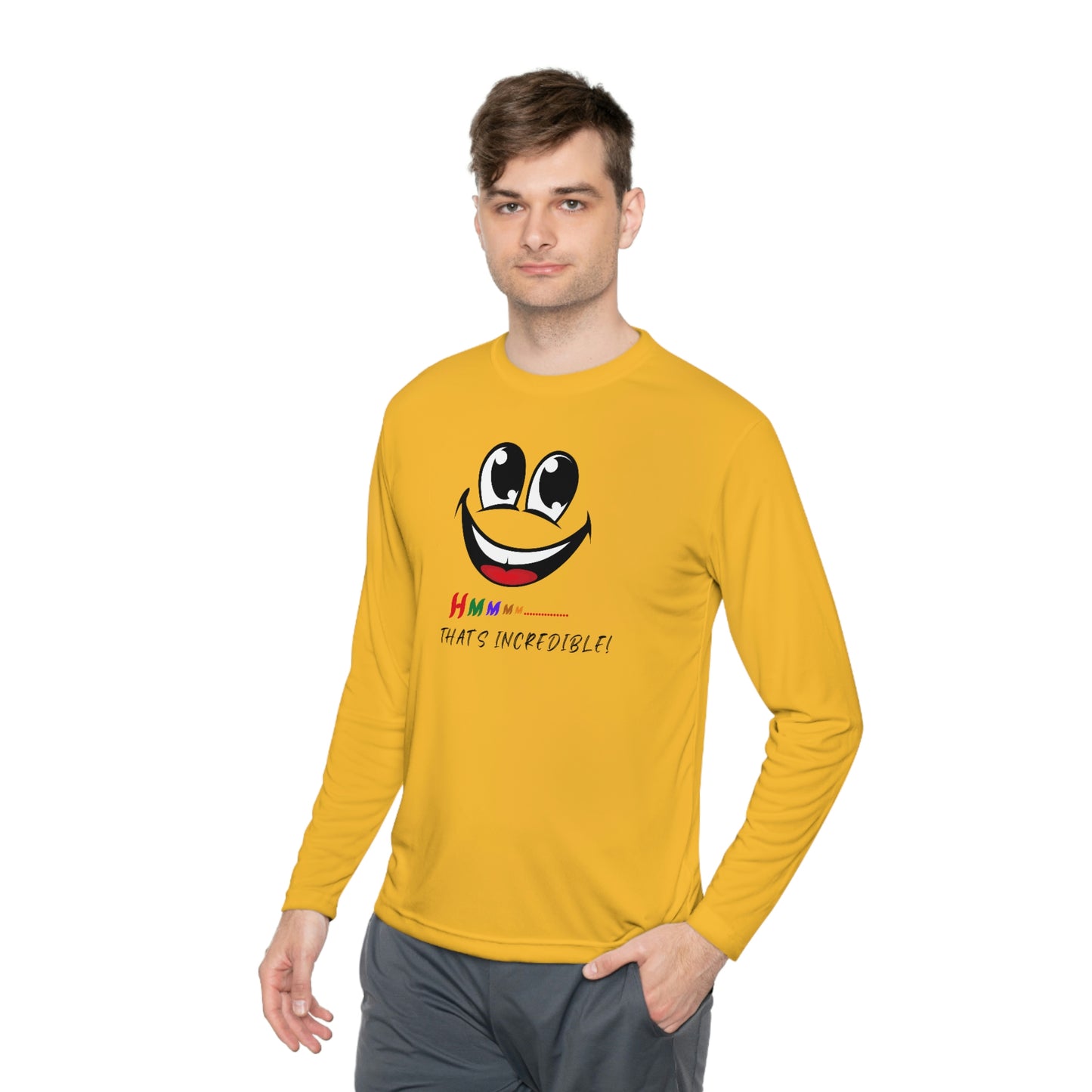 Hmmm, Unisex Lightweight Long Sleeve Tee