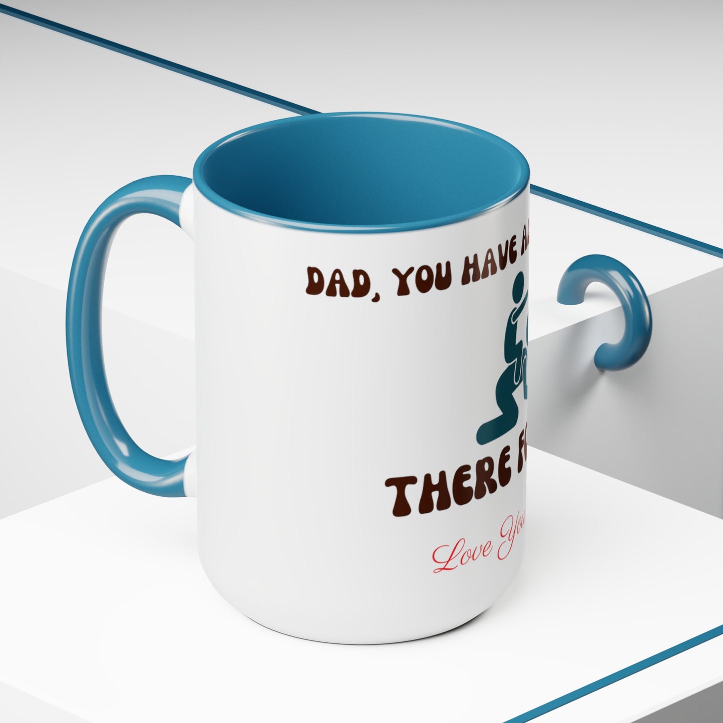 Exotic Print Fathers Day Two-Tone Coffee Mugs, 15oz