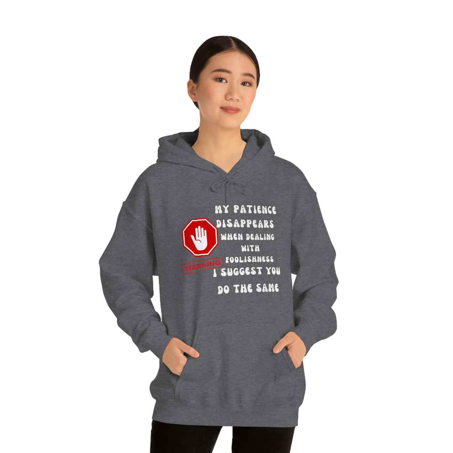 Warning, Unisex Heavy Blend™ Hooded Sweatshirt