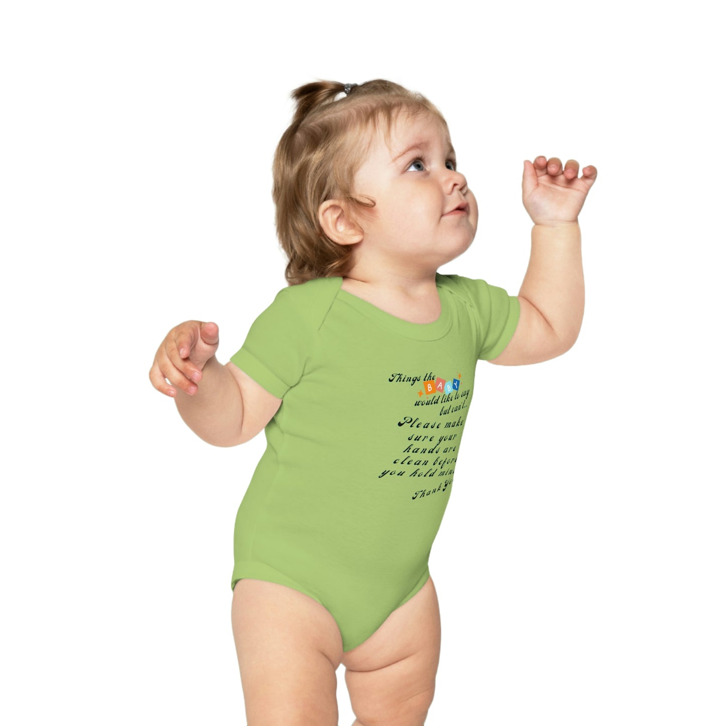 Baby Talk, Combed Cotton Baby Bodysuit