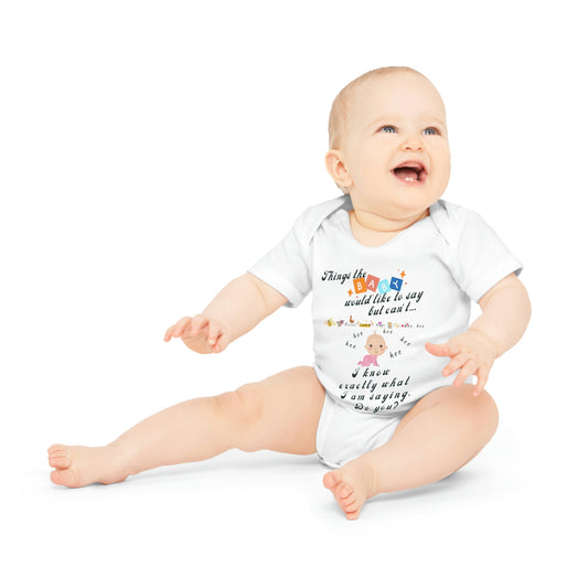 Baby Talk, Baby Organic Short Sleeve Bodysuit