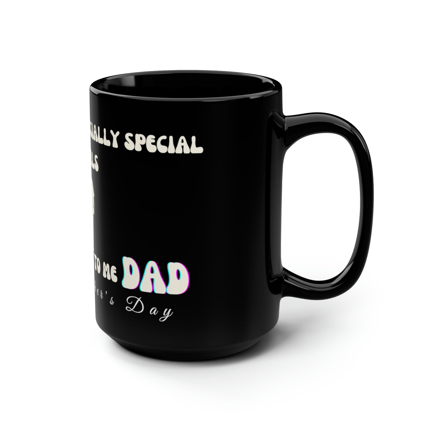 Exotic Print Father's Day Black Mug, 15oz