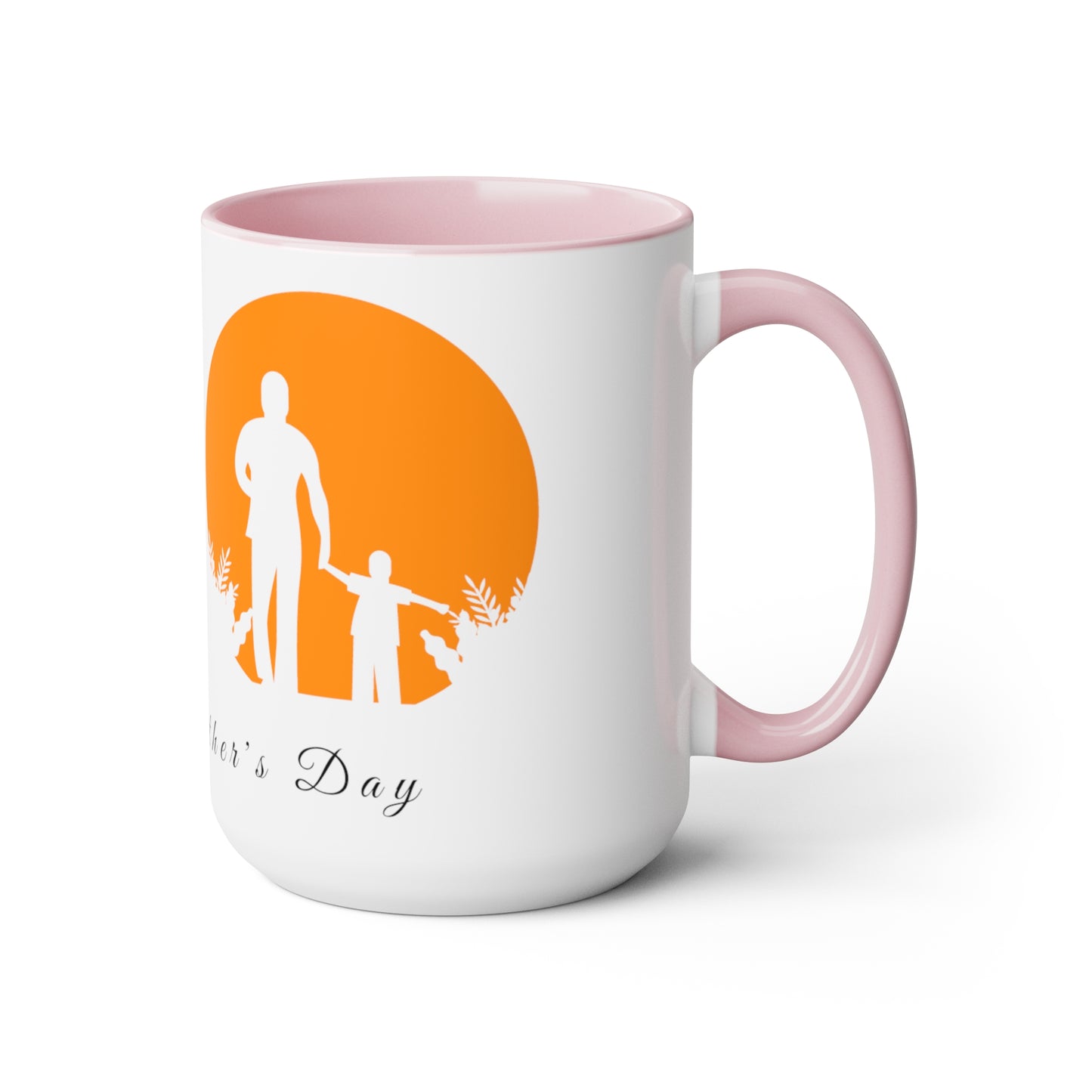 Exotic Print Father's Day Two-Tone Coffee Mugs, 15oz