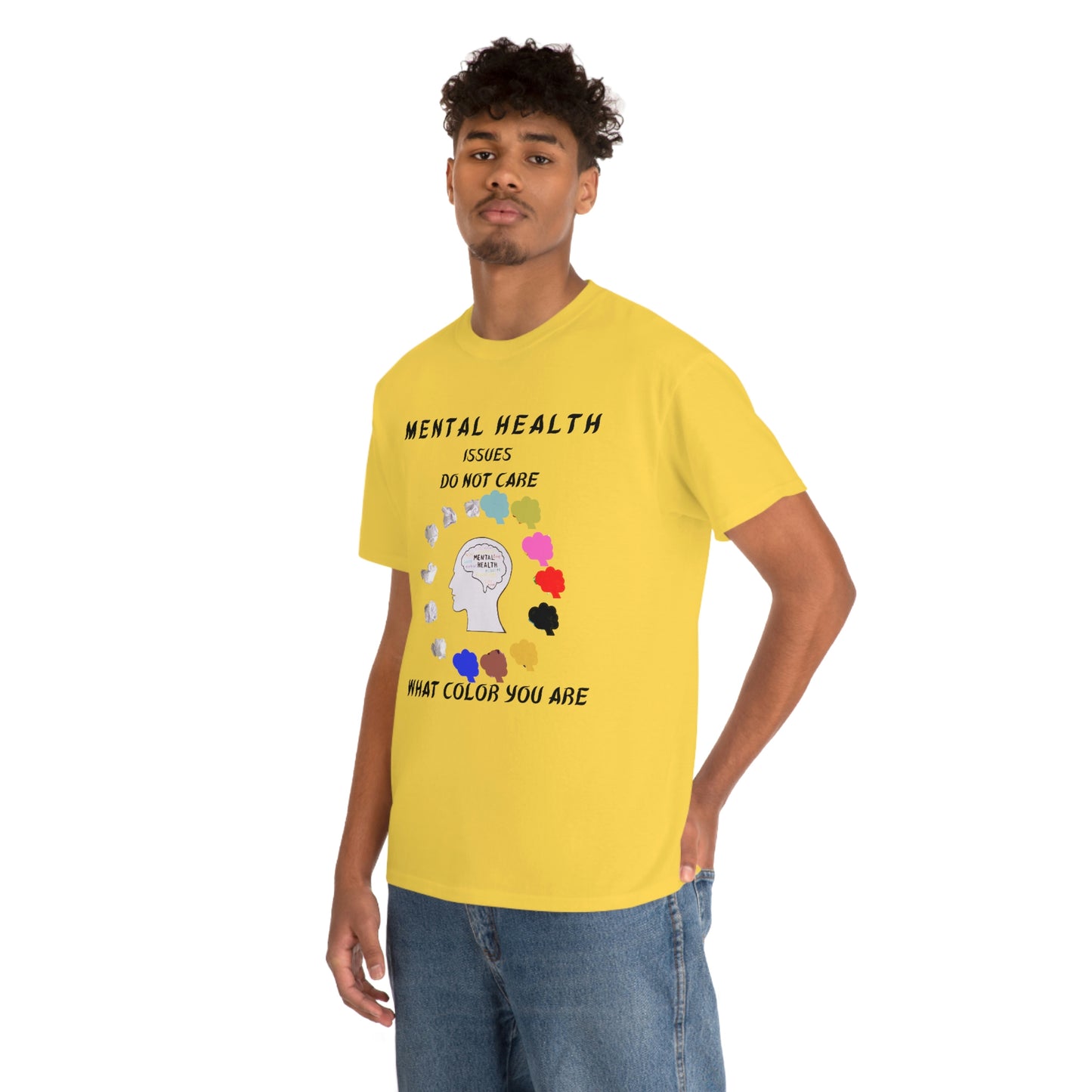 Mental Health Color Unisex Heavy Cotton Tee