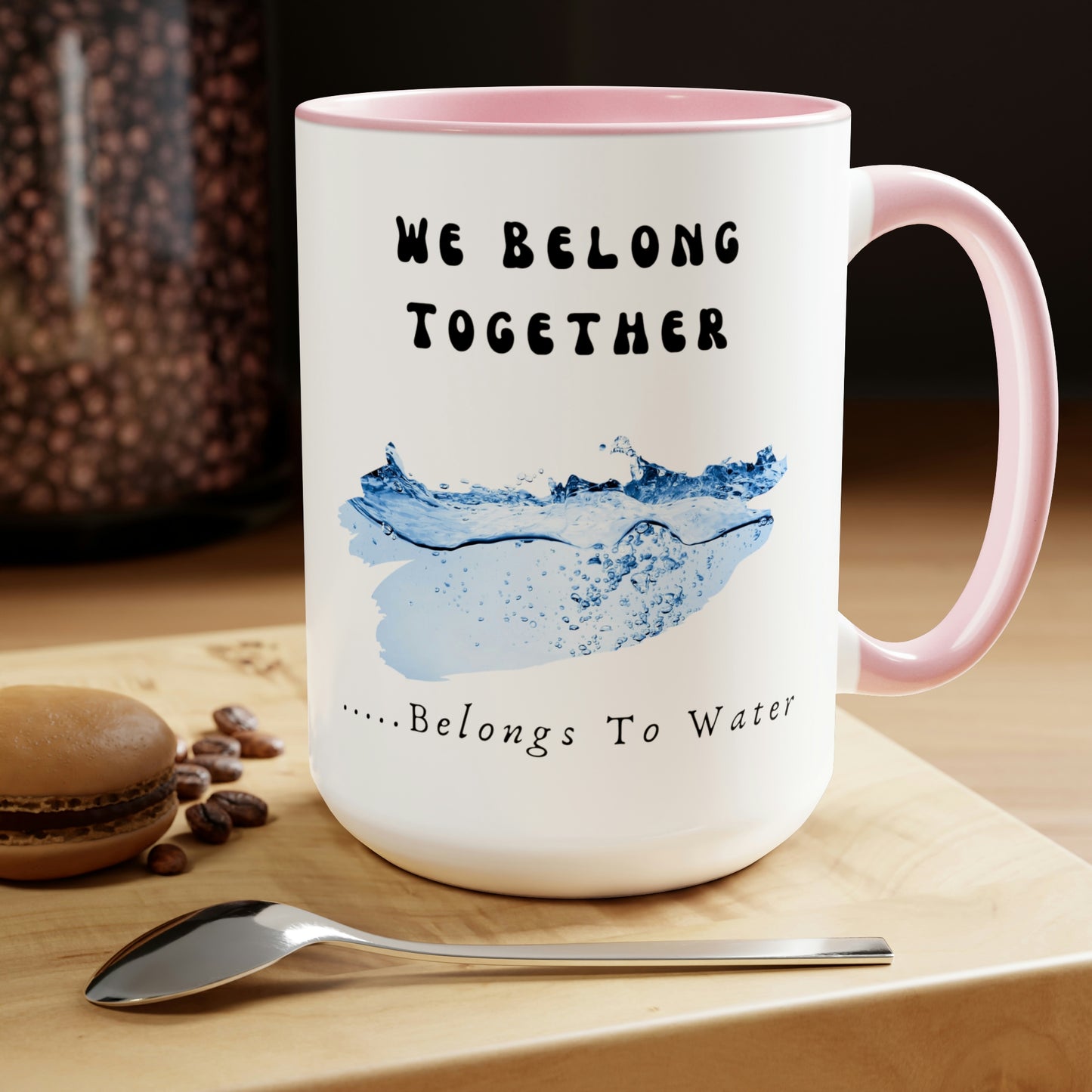 Stronger Together, Love, Two-Tone Coffee Mugs, 15oz