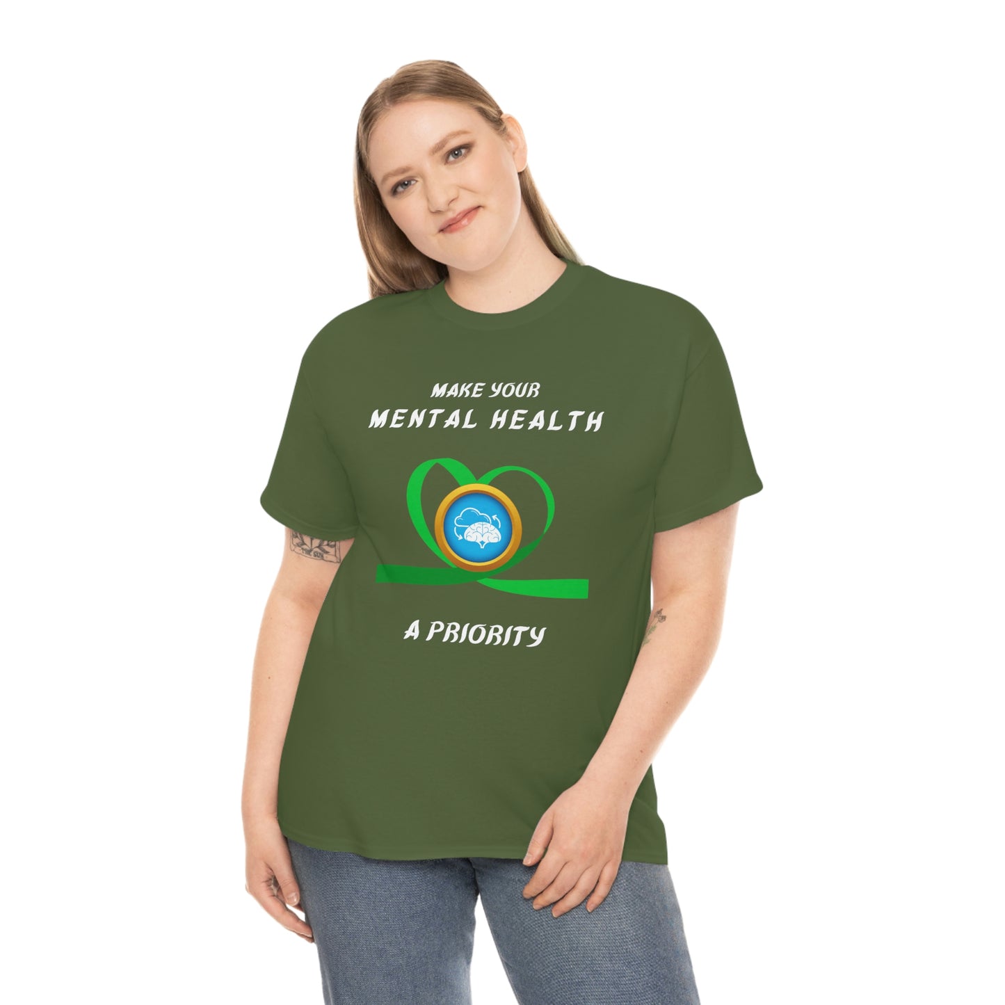 Mental Health A Priority Unisex Heavy Cotton Tee