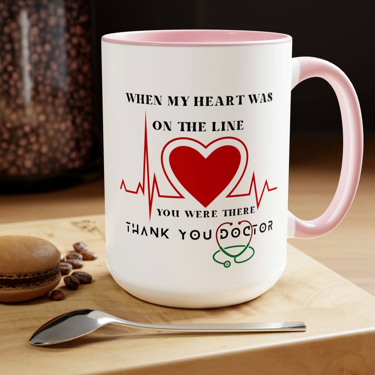 Medical, CVICU, EKG, Two-Tone Coffee Mugs, 15oz