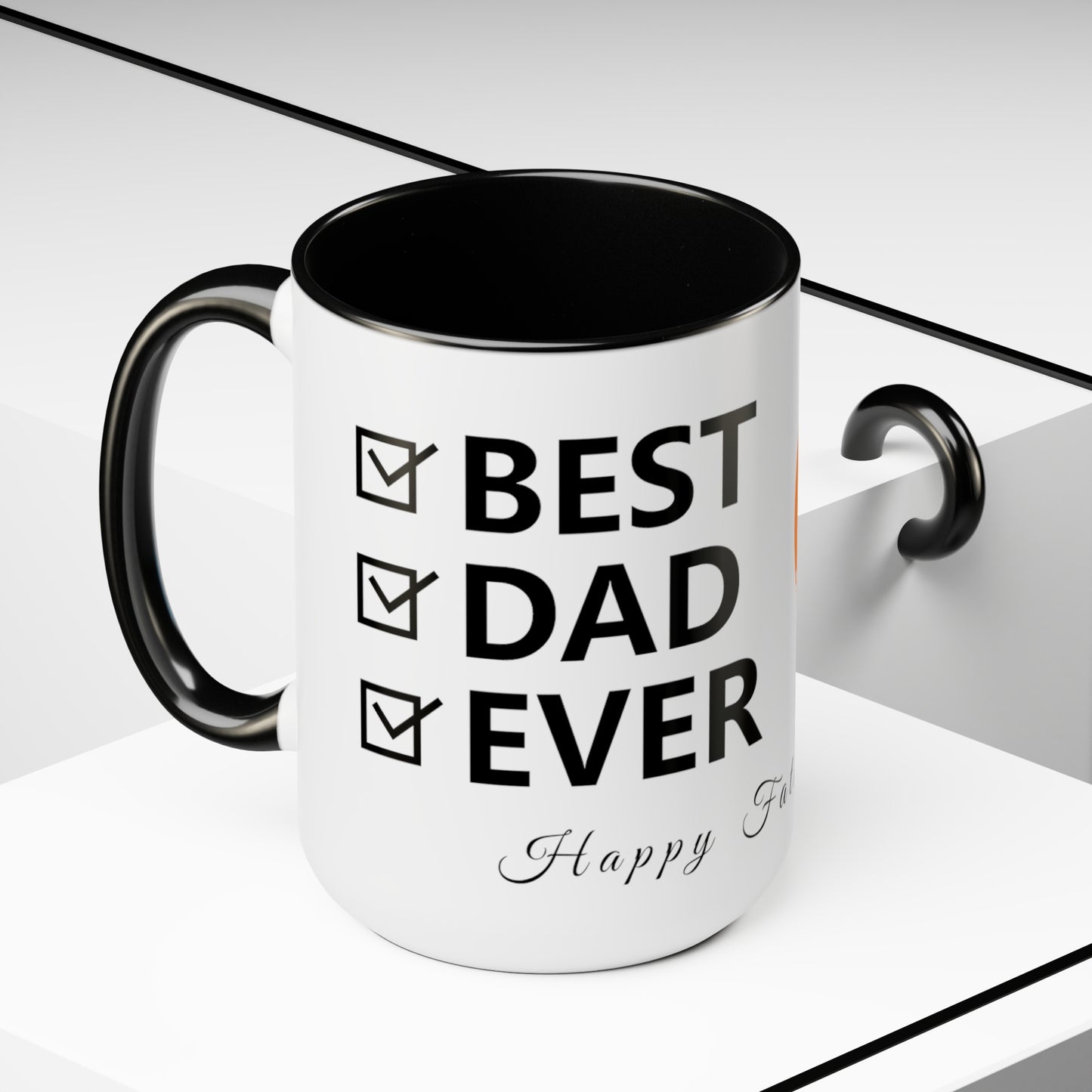 Exotic Print Father's Day Two-Tone Coffee Mugs, 15oz