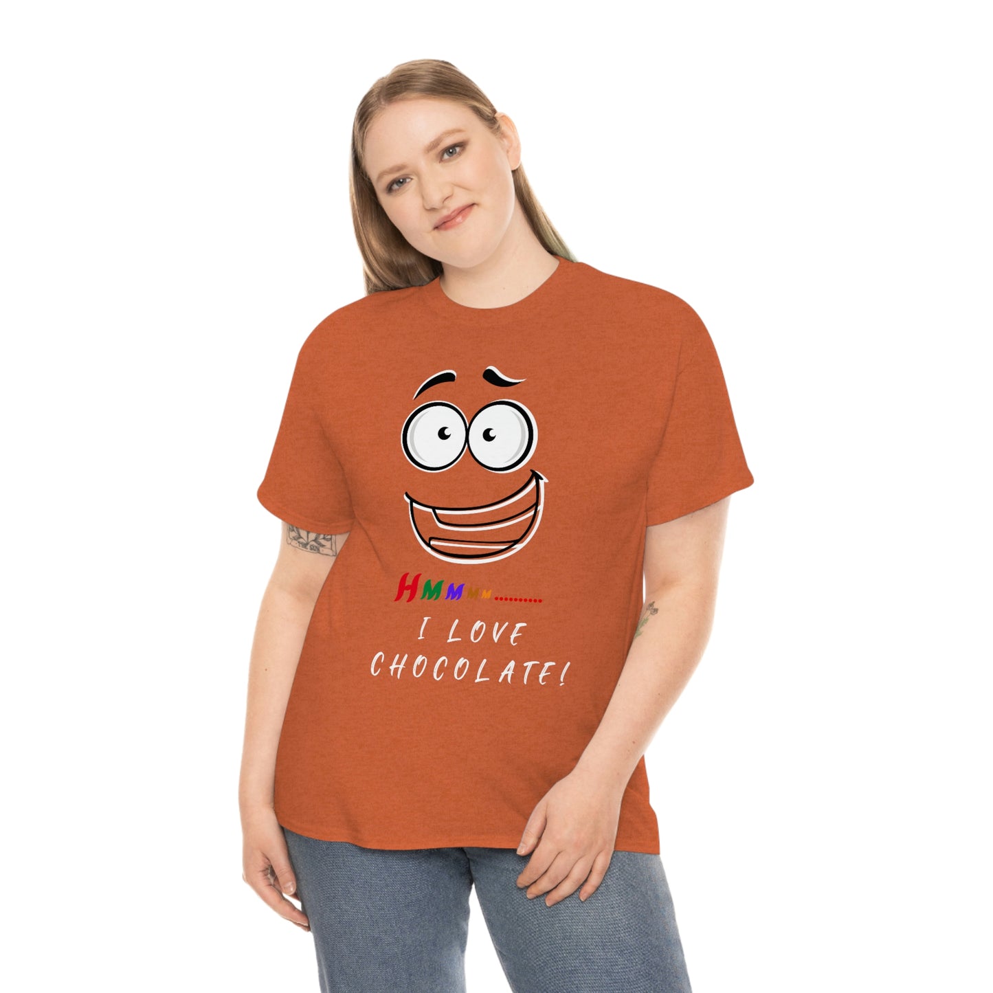 Hmmm... I Love Chocolate Unisex Heavy Cotton Tee