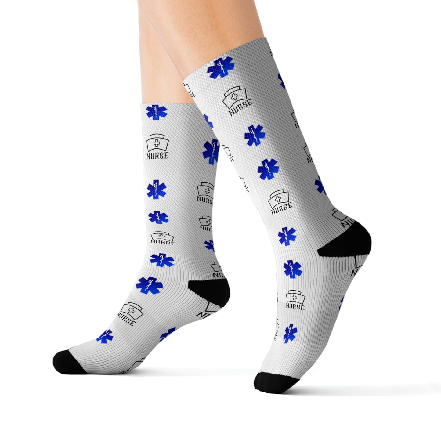 Medical, CVICU, EKG, Sublimation Socks