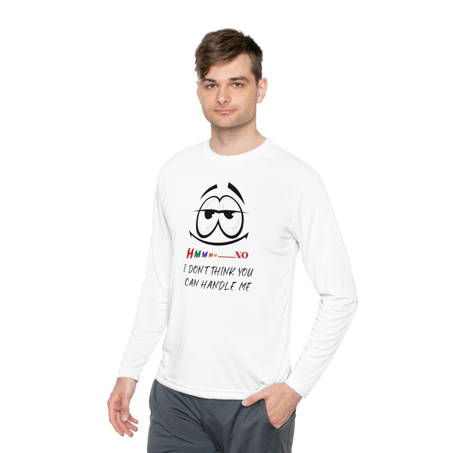 Hmmm, Unisex Lightweight Long Sleeve Tee