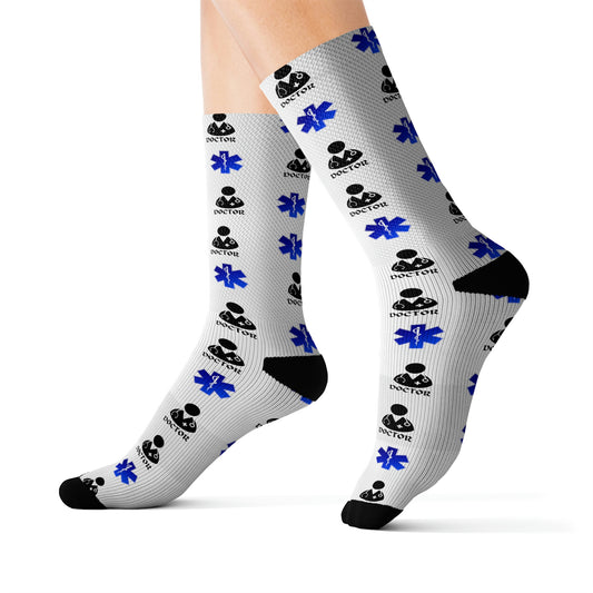 Medical, CVICU, EKG, Sublimation Socks