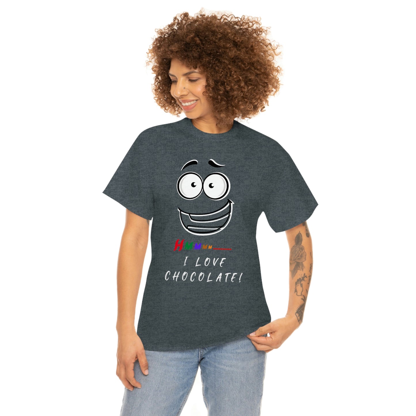 Hmmm... I Love Chocolate Unisex Heavy Cotton Tee