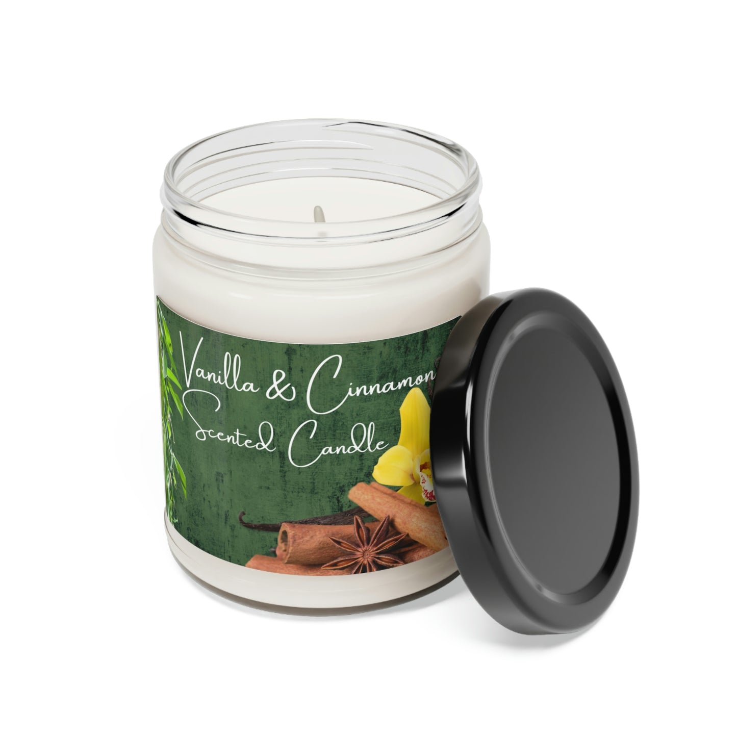 Vanilla and Cinnamon Scented Soy Candle, 9oz