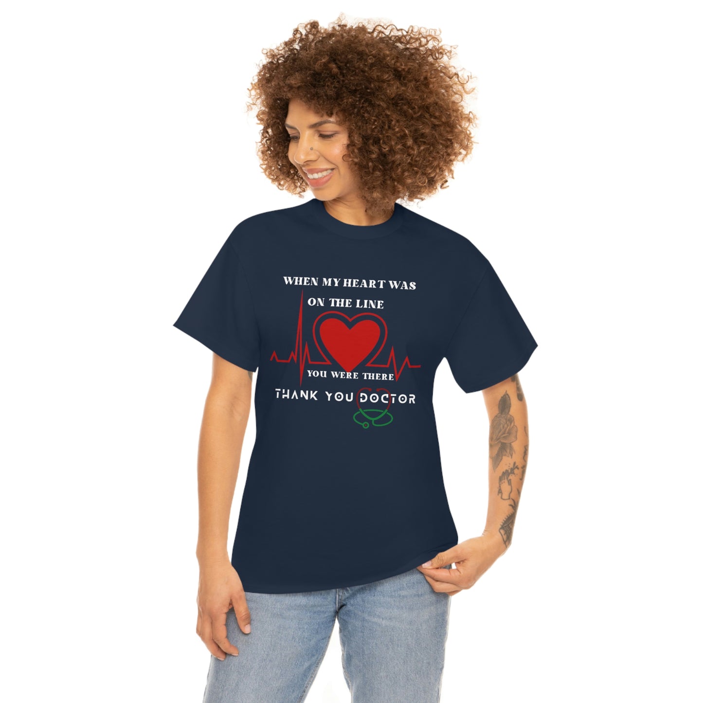 Medical, CVICU, EKG Unisex Heavy Cotton Tee