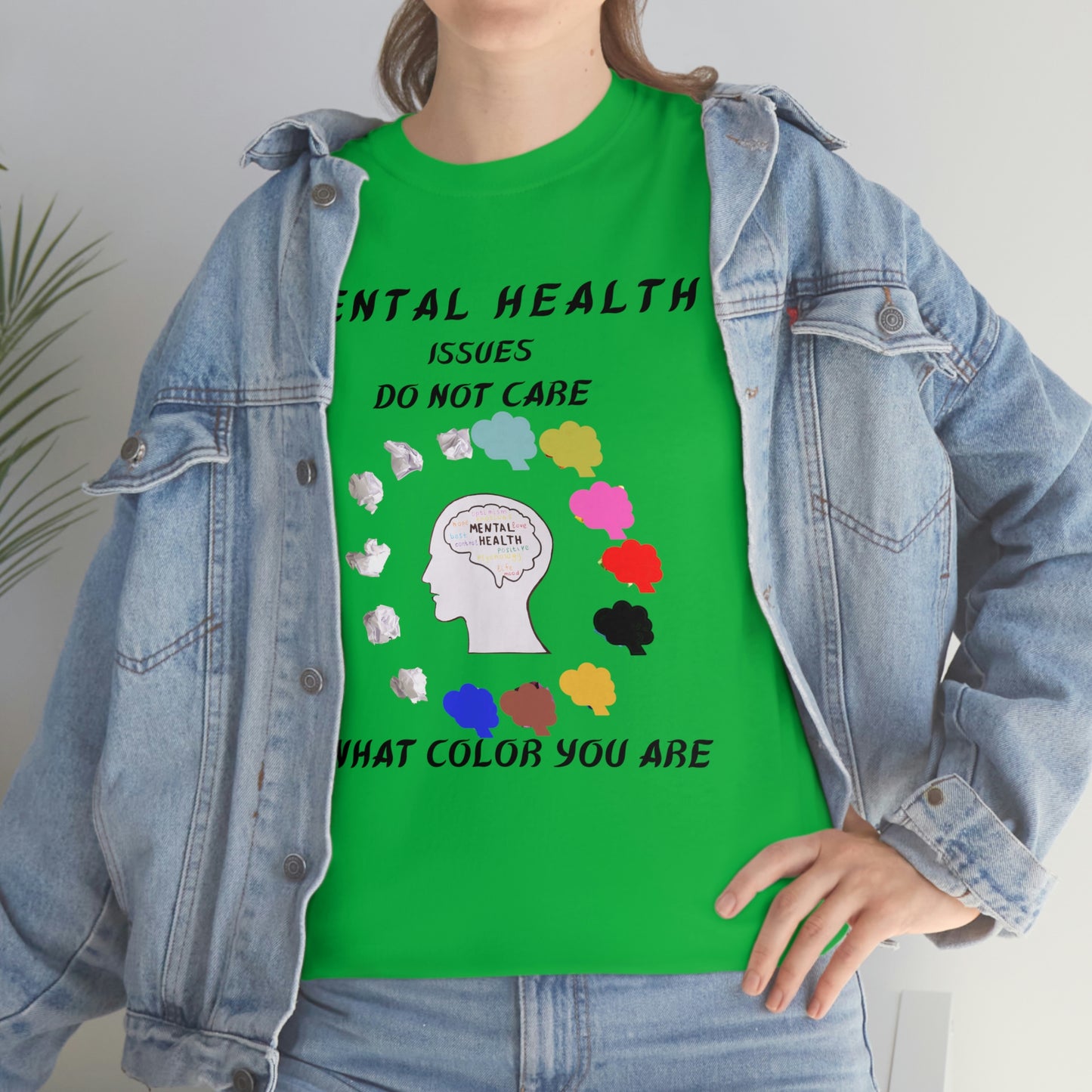 Mental Health Color Unisex Heavy Cotton Tee