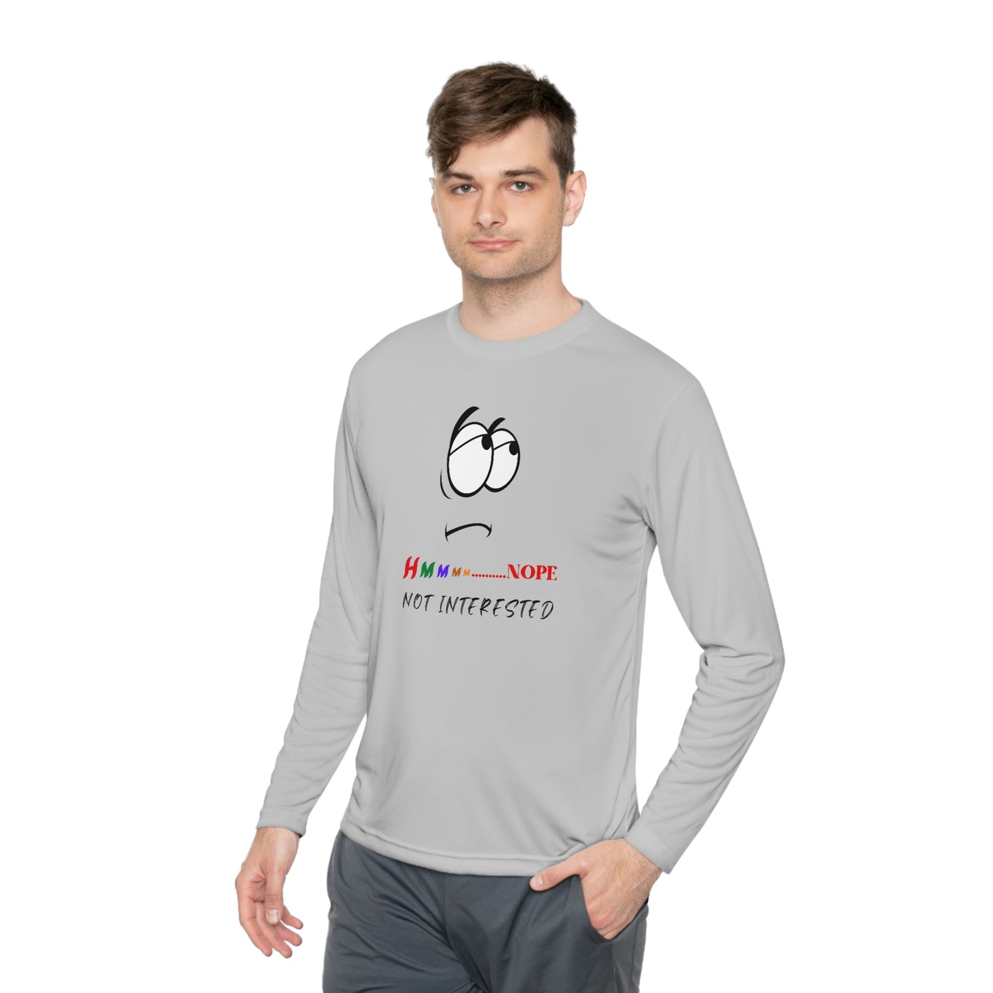 Hmmm, Unisex Lightweight Long Sleeve Tee