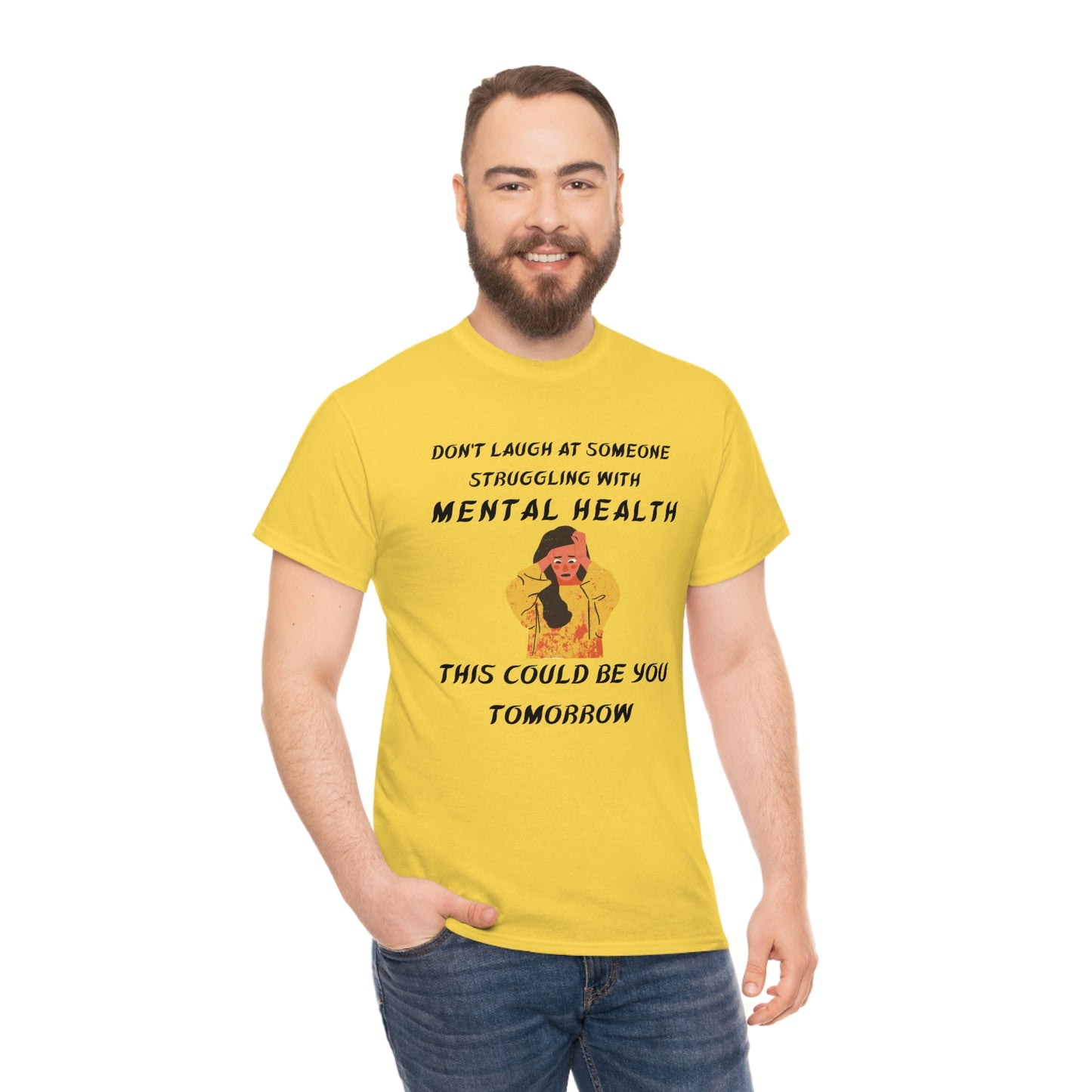 Mental Health Don't Laugh Unisex Heavy Cotton Tee