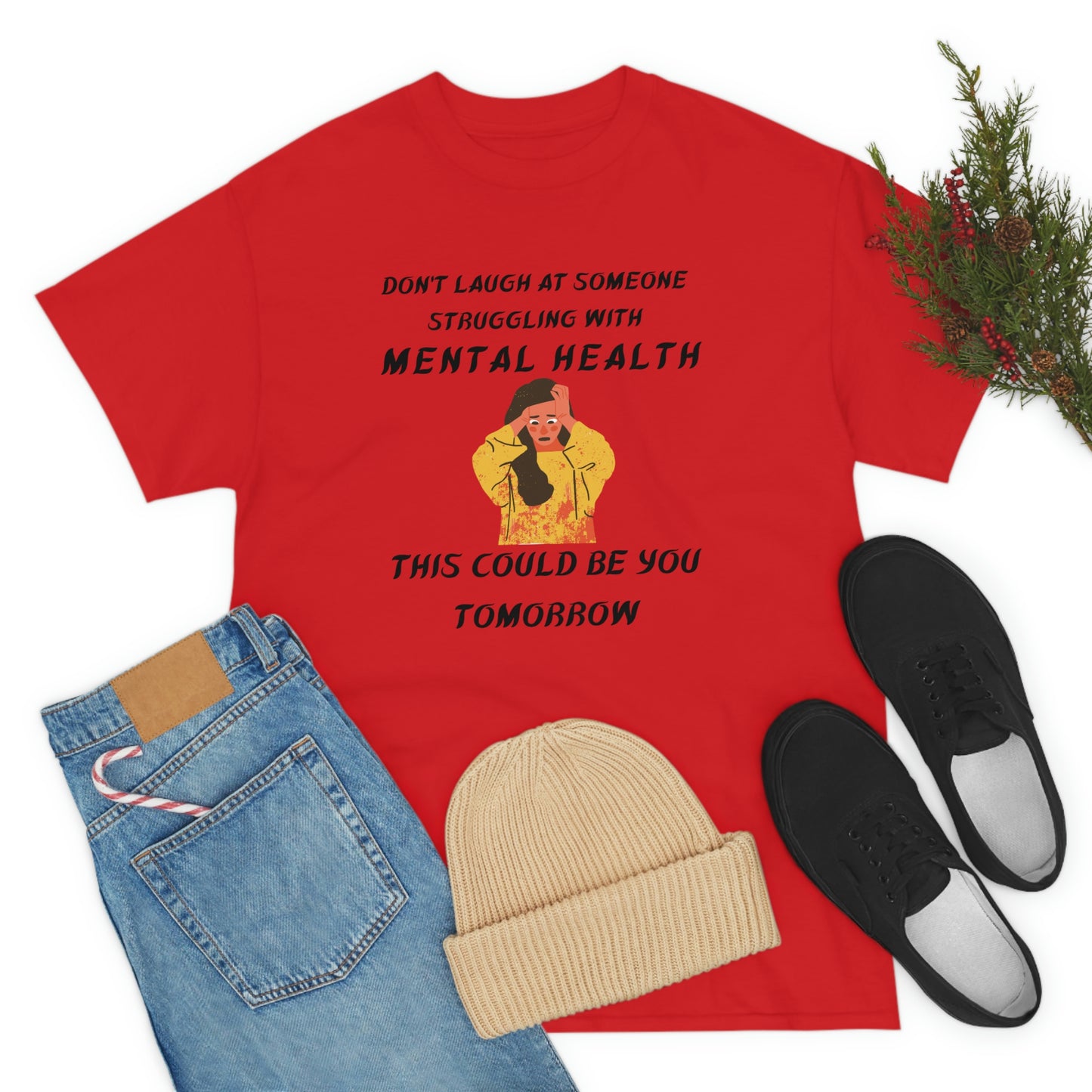 Mental Health Don't Laugh Unisex Heavy Cotton Tee