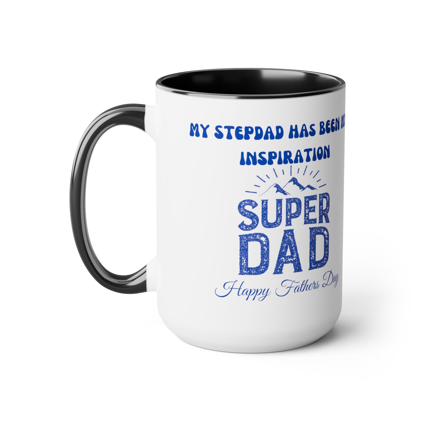 Exotic Print Fathers Day Two-Tone Coffee Mugs, 15oz