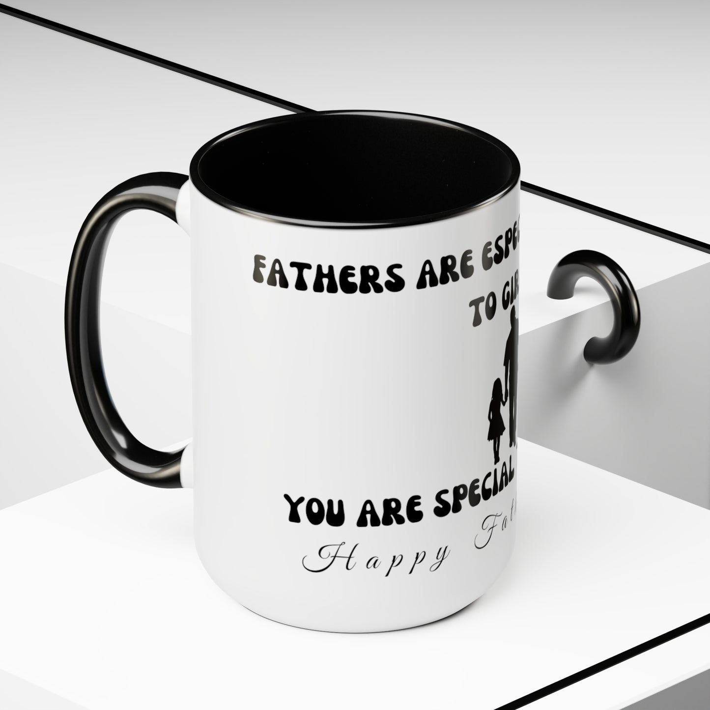 Exotic Print Father's Day Two-Tone Coffee Mugs, 15oz