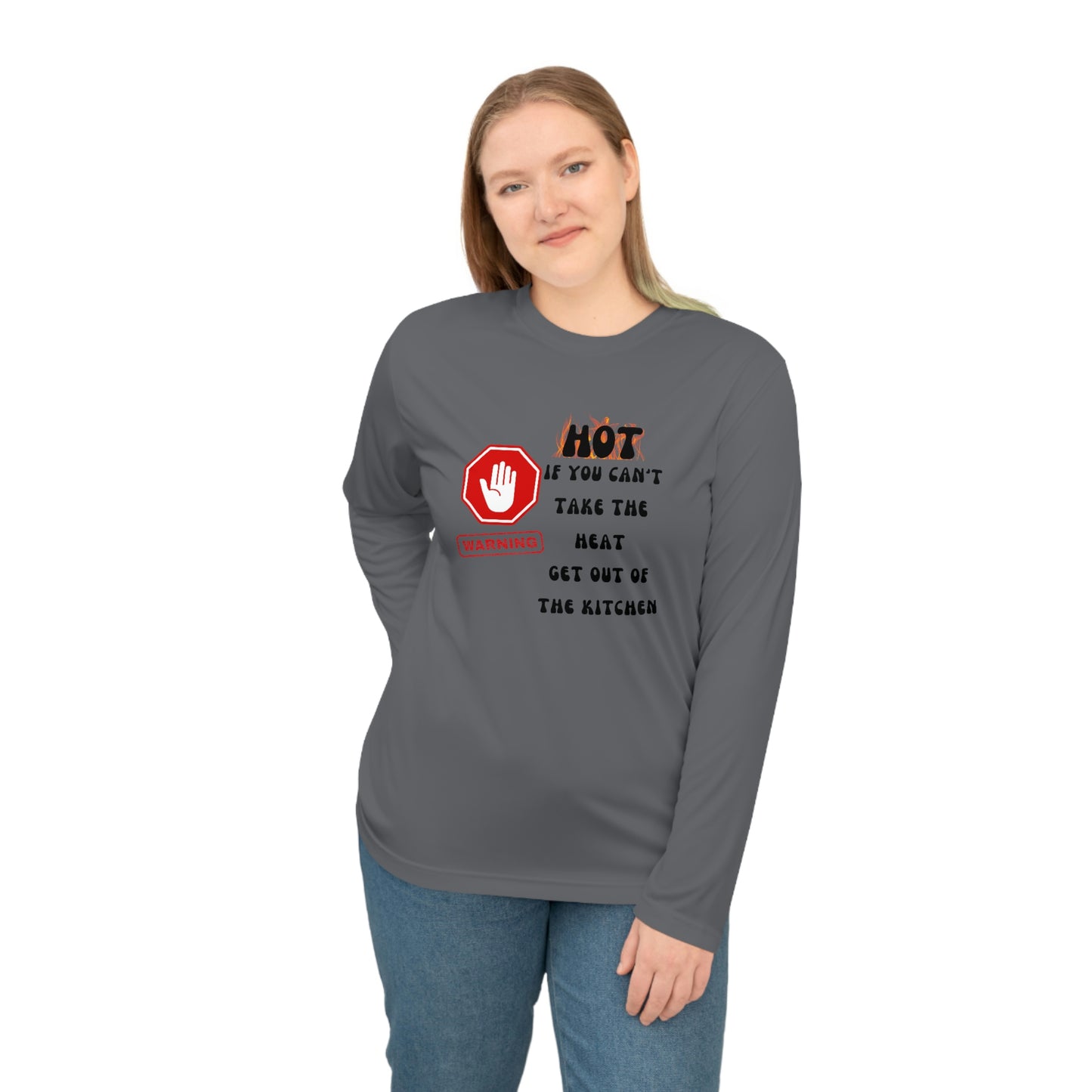 Warning, Unisex Performance Long Sleeve Shirt