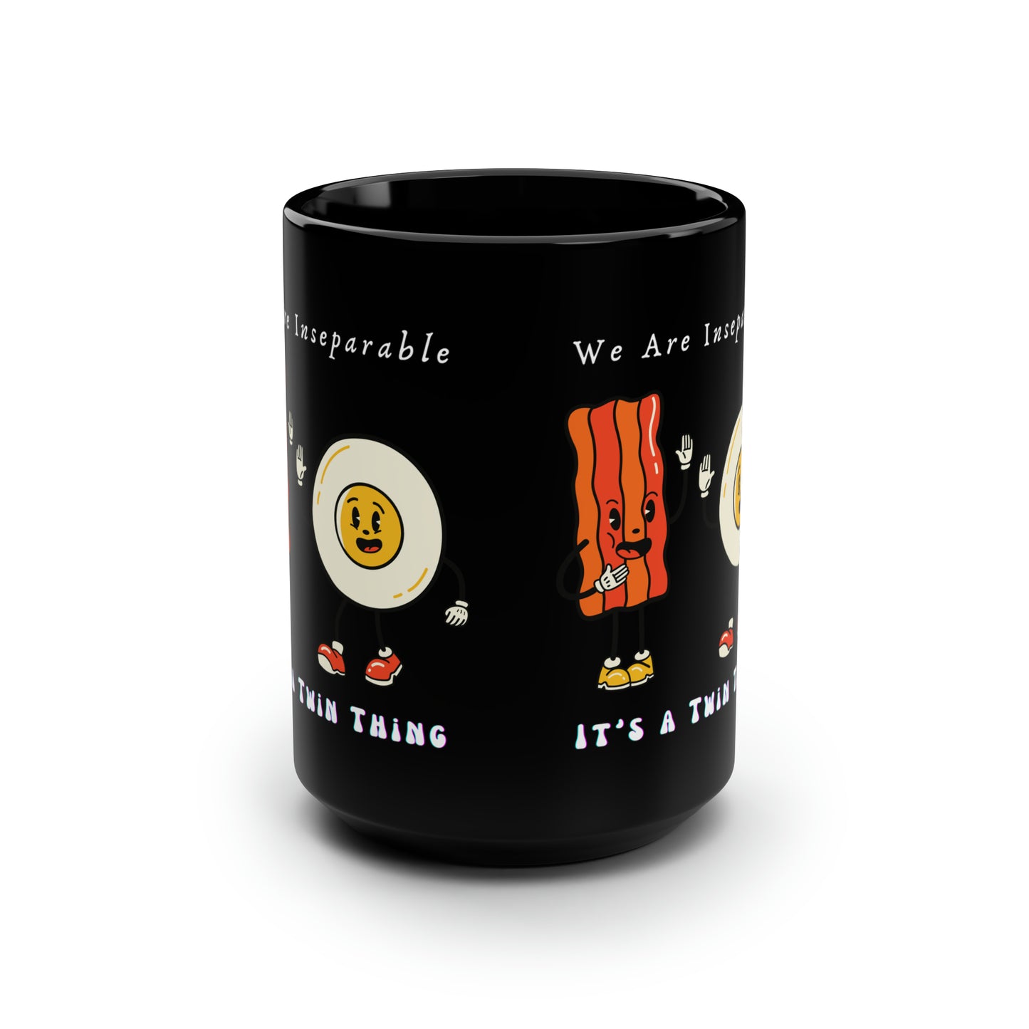 Twin Black Mug, 15oz