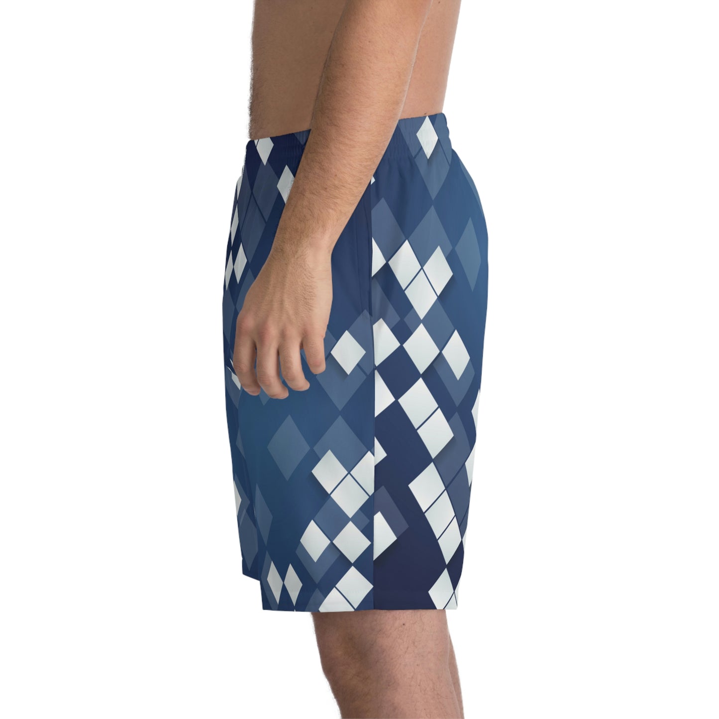 Exotic Print Men's Elastic Beach Shorts (AOP)