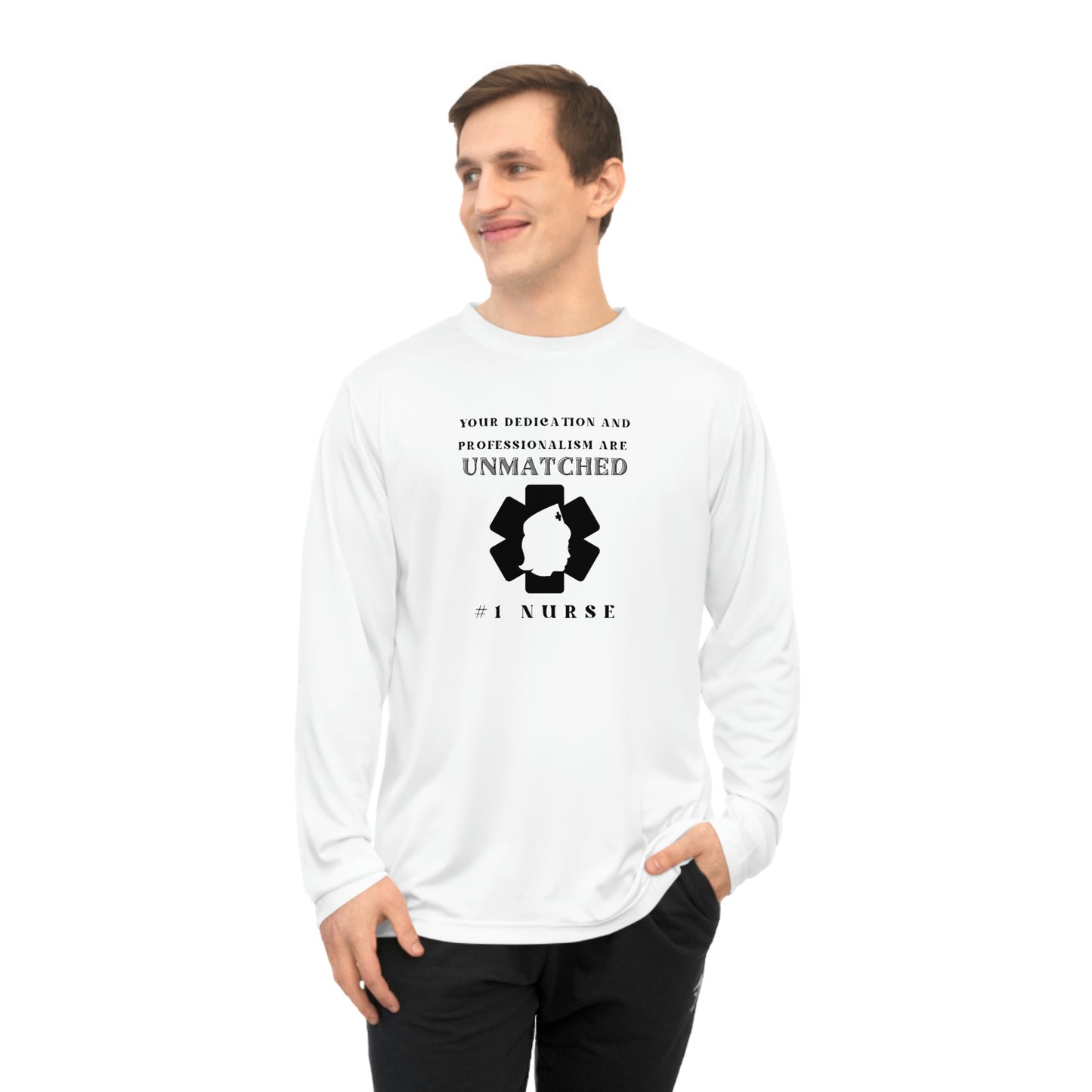 Medical, CVICU, EKG, Unisex Performance Long Sleeve Shirt