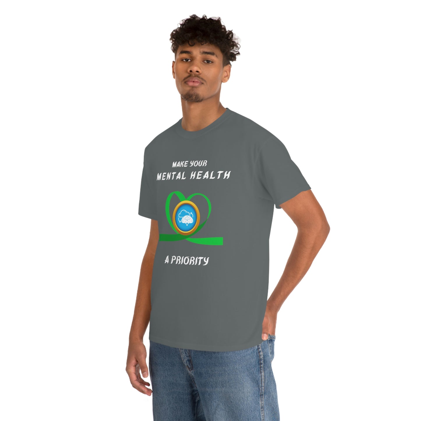 Mental Health A Priority Unisex Heavy Cotton Tee