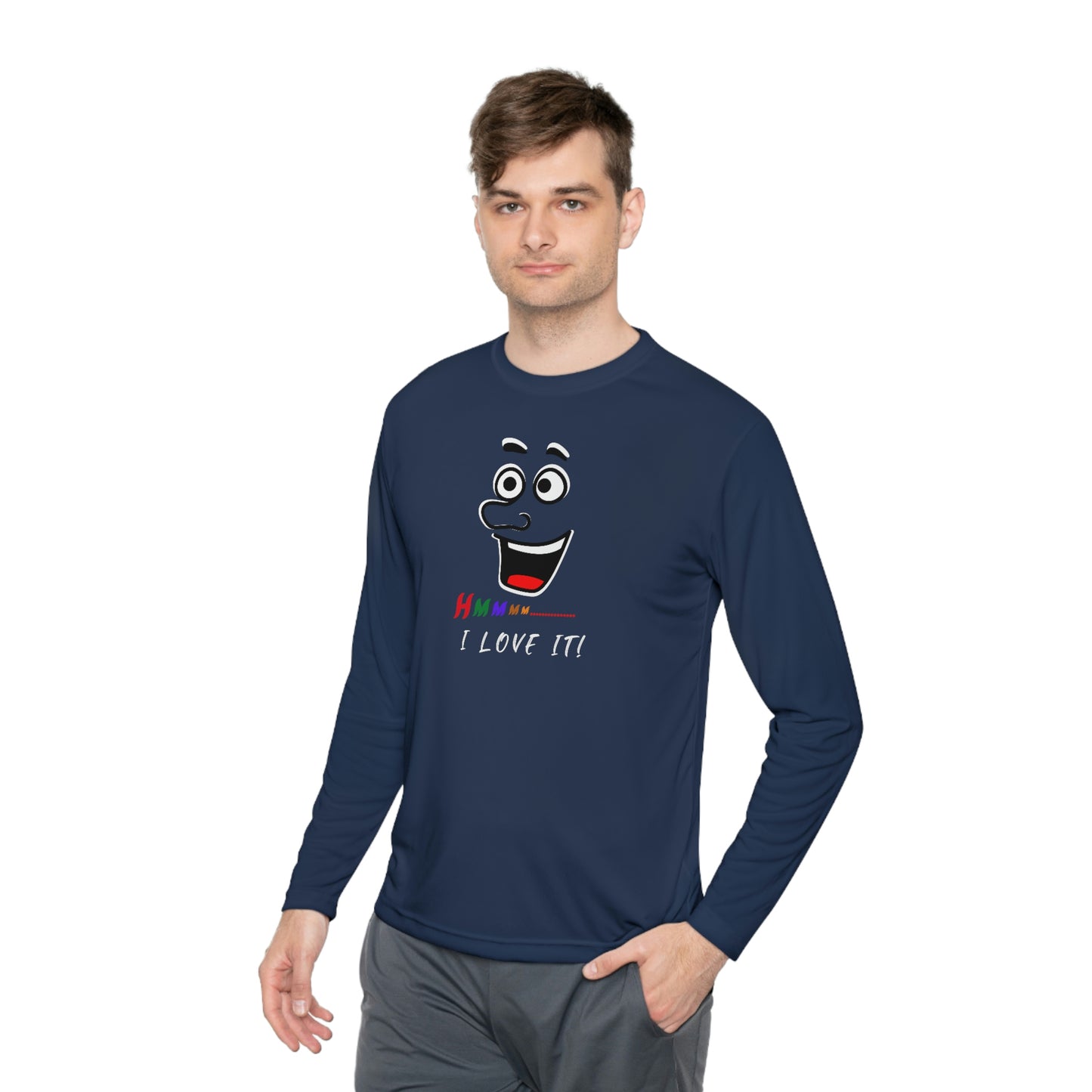 Hmmm, Unisex Lightweight Long Sleeve Tee