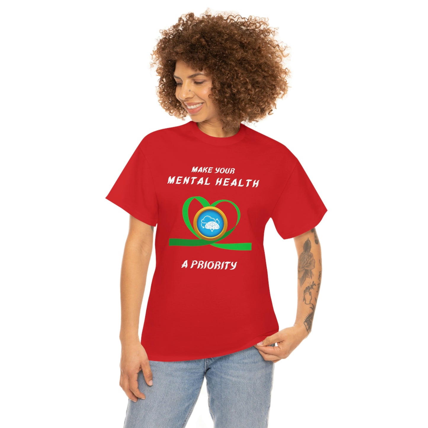 Mental Health A Priority Unisex Heavy Cotton Tee