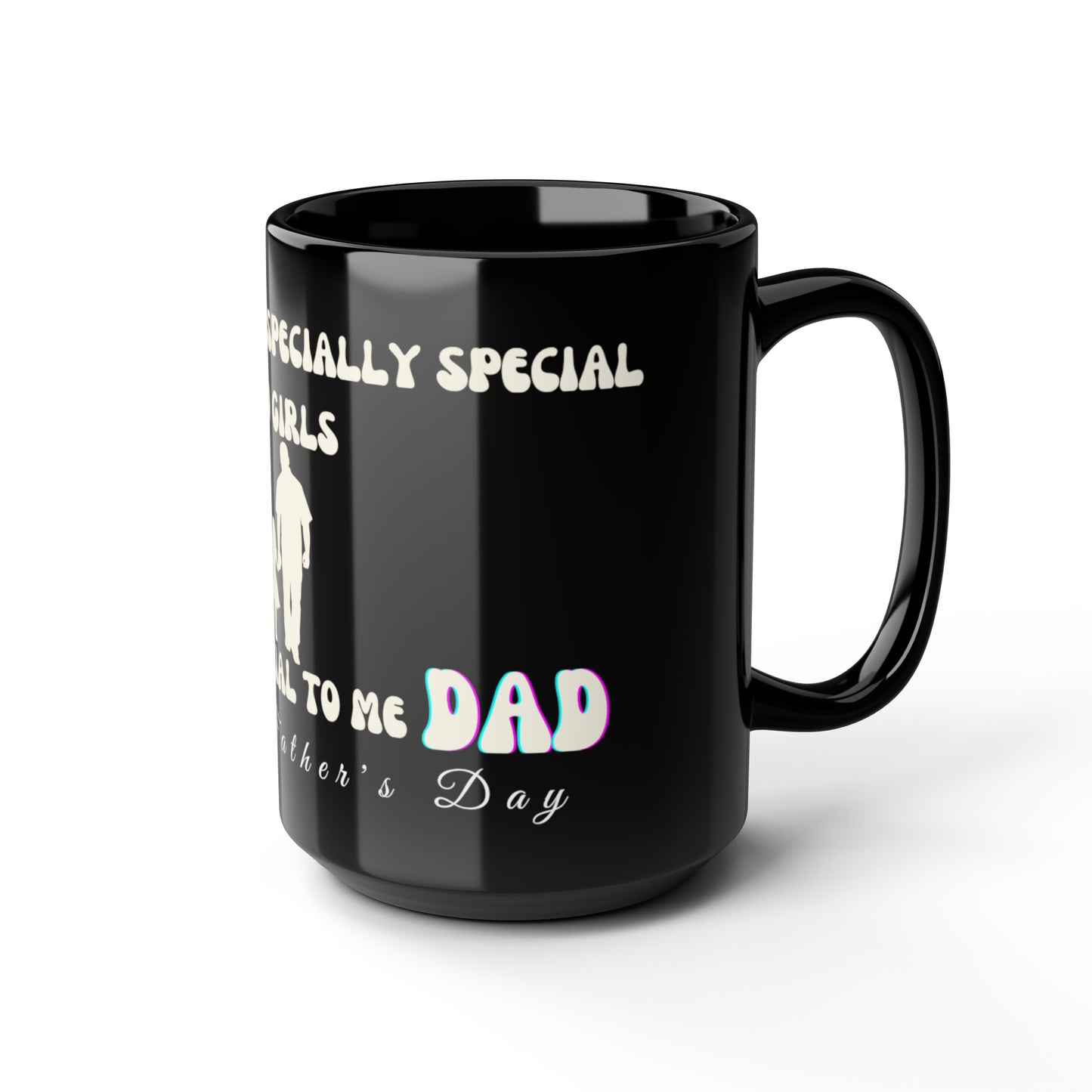 Exotic Print Father's Day Black Mug, 15oz