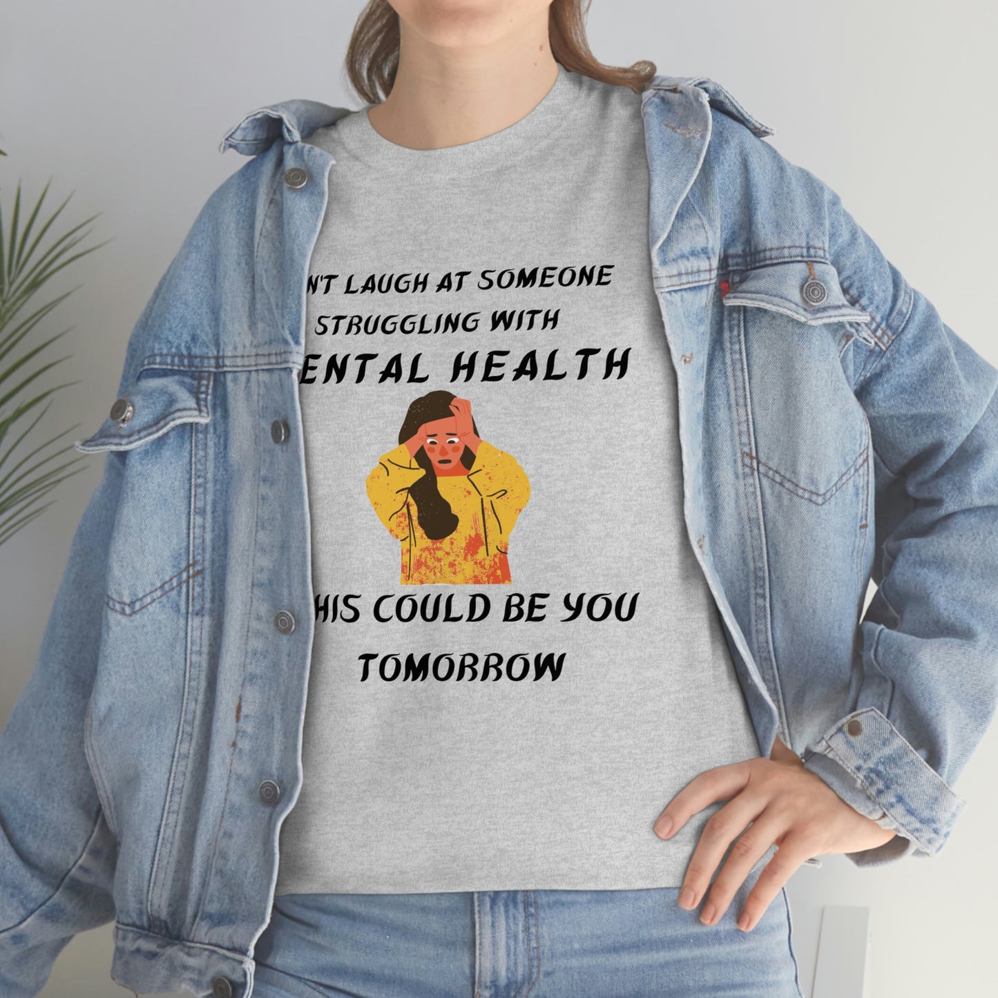 Mental Health Don't Laugh Unisex Heavy Cotton Tee