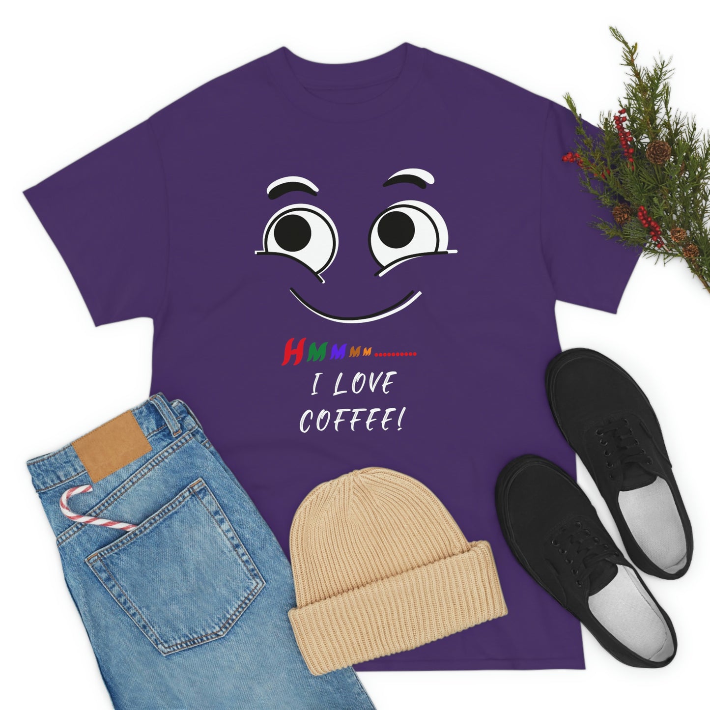 Hmmm... I Love Coffee! Unisex Heavy Cotton Tee