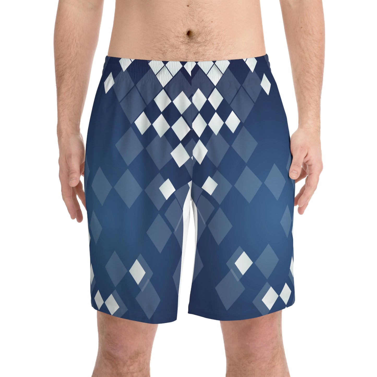 Exotic Print Men's Elastic Beach Shorts (AOP)