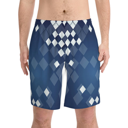 Exotic Print Men's Elastic Beach Shorts (AOP)