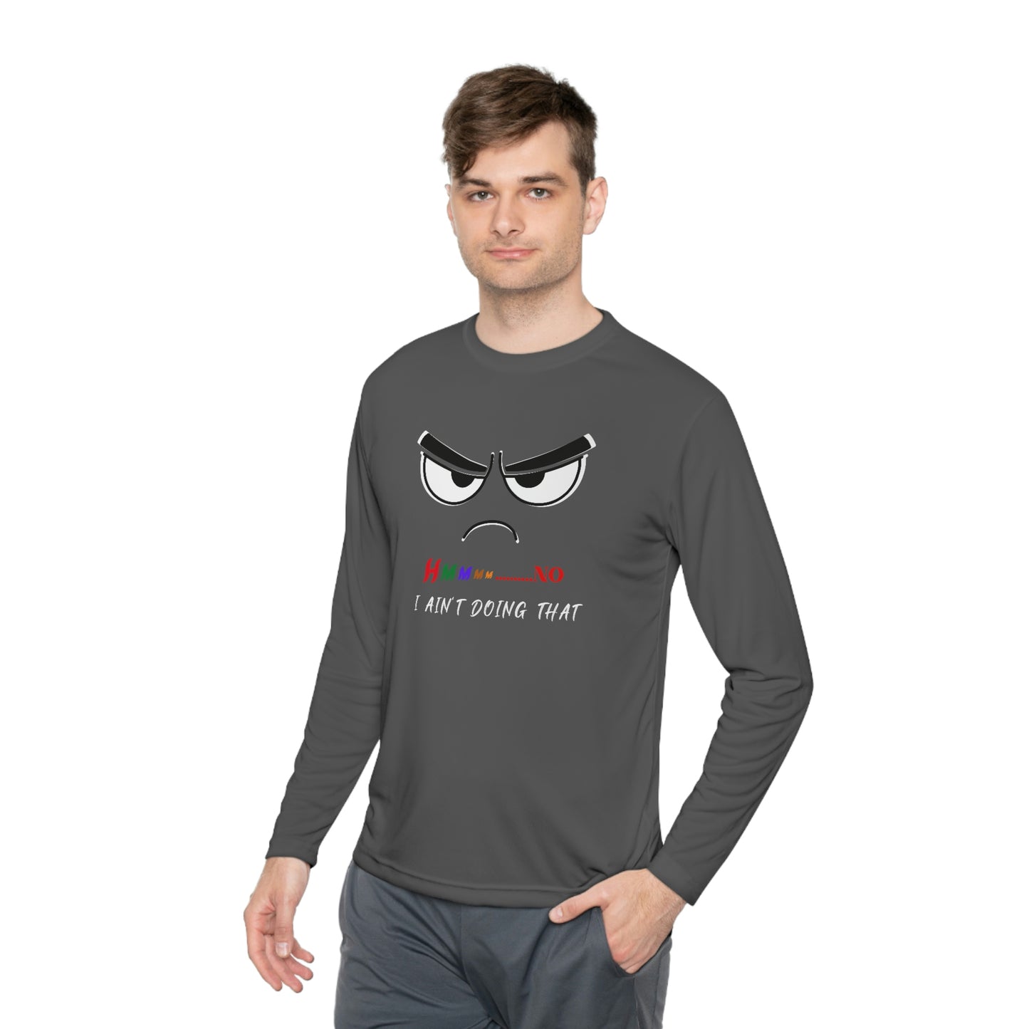 Hmmm, Unisex Lightweight Long Sleeve Tee