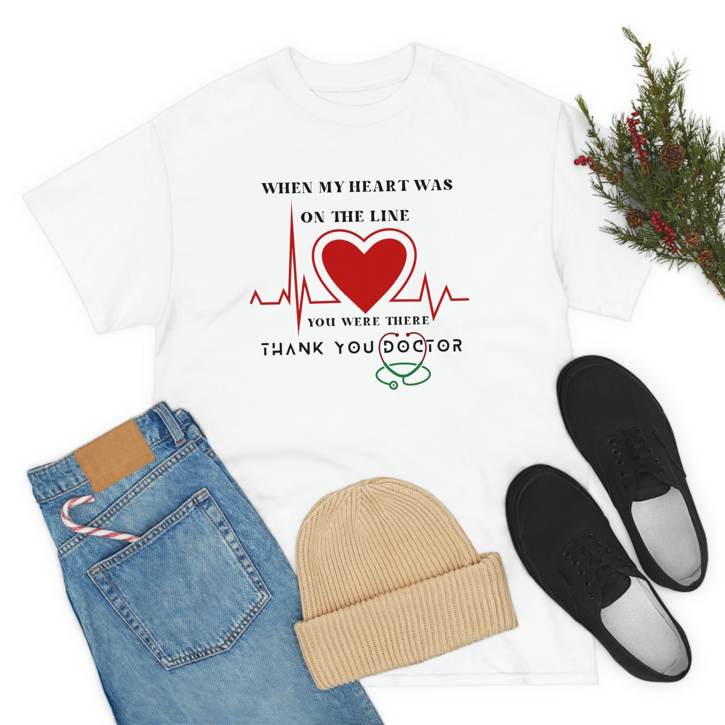 Medical, CVICU, EKG, Unisex Heavy Cotton Tee