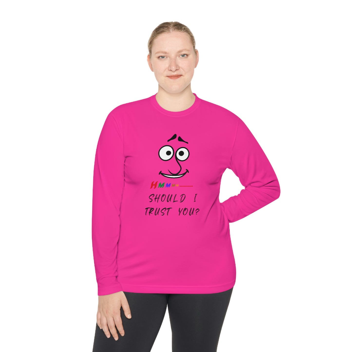 Hmmm, Unisex Lightweight Long Sleeve Tee