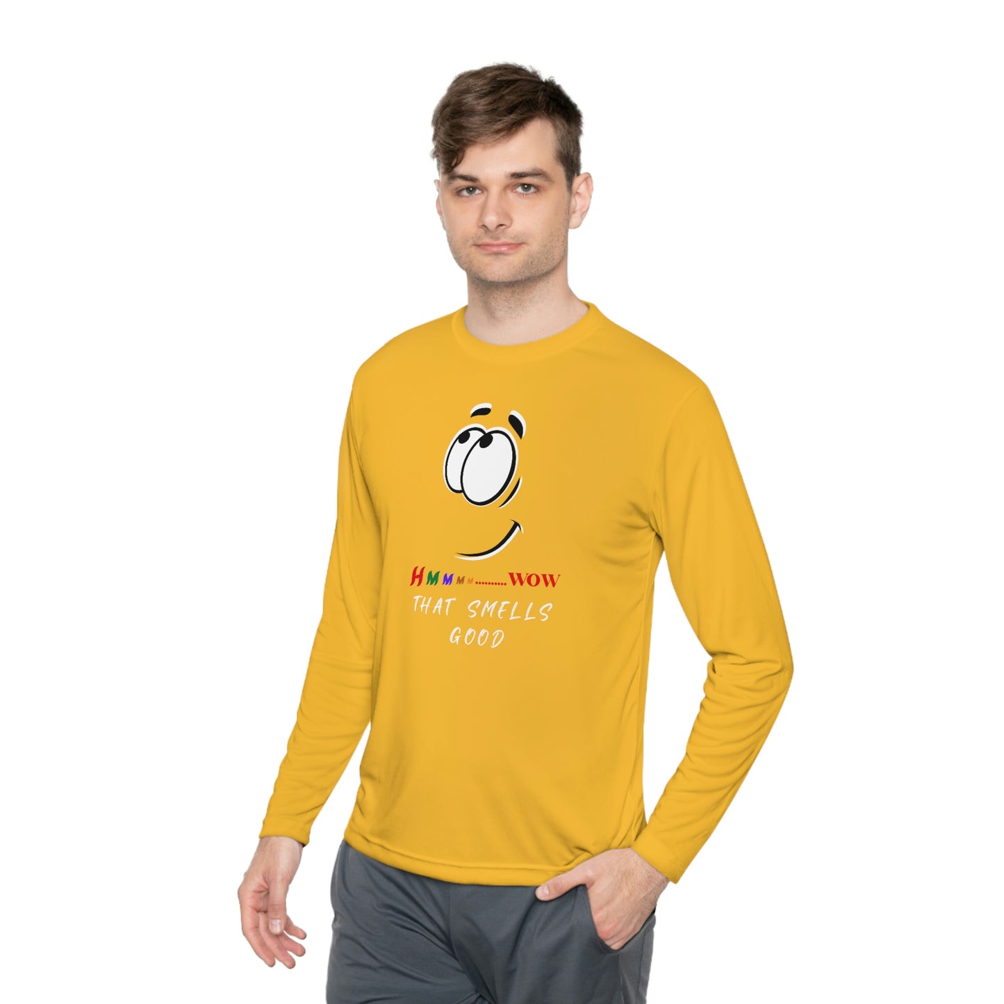 Hmmm, Unisex Lightweight Long Sleeve Tee