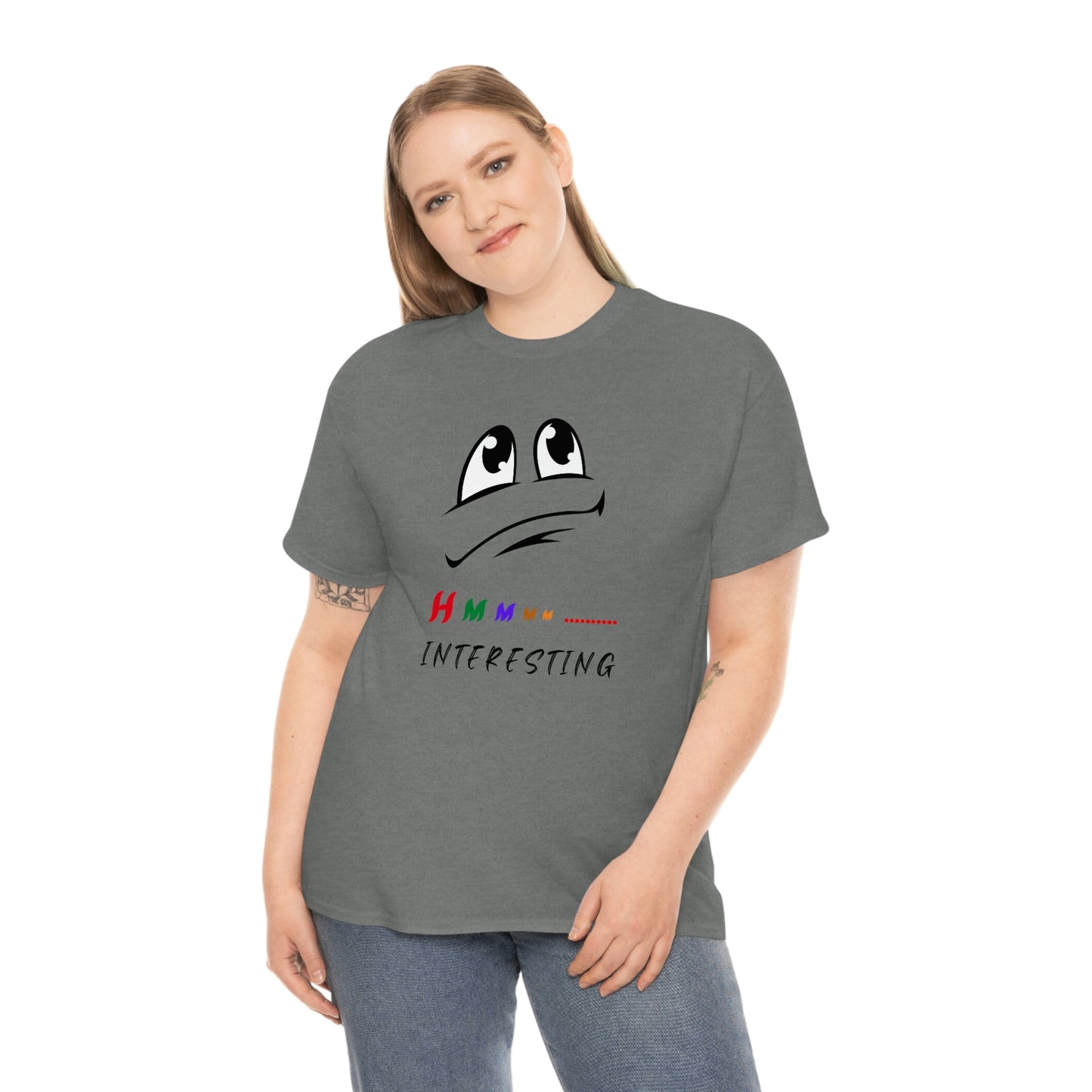 Hmmm, Interesting Unisex Heavy Cotton Tee