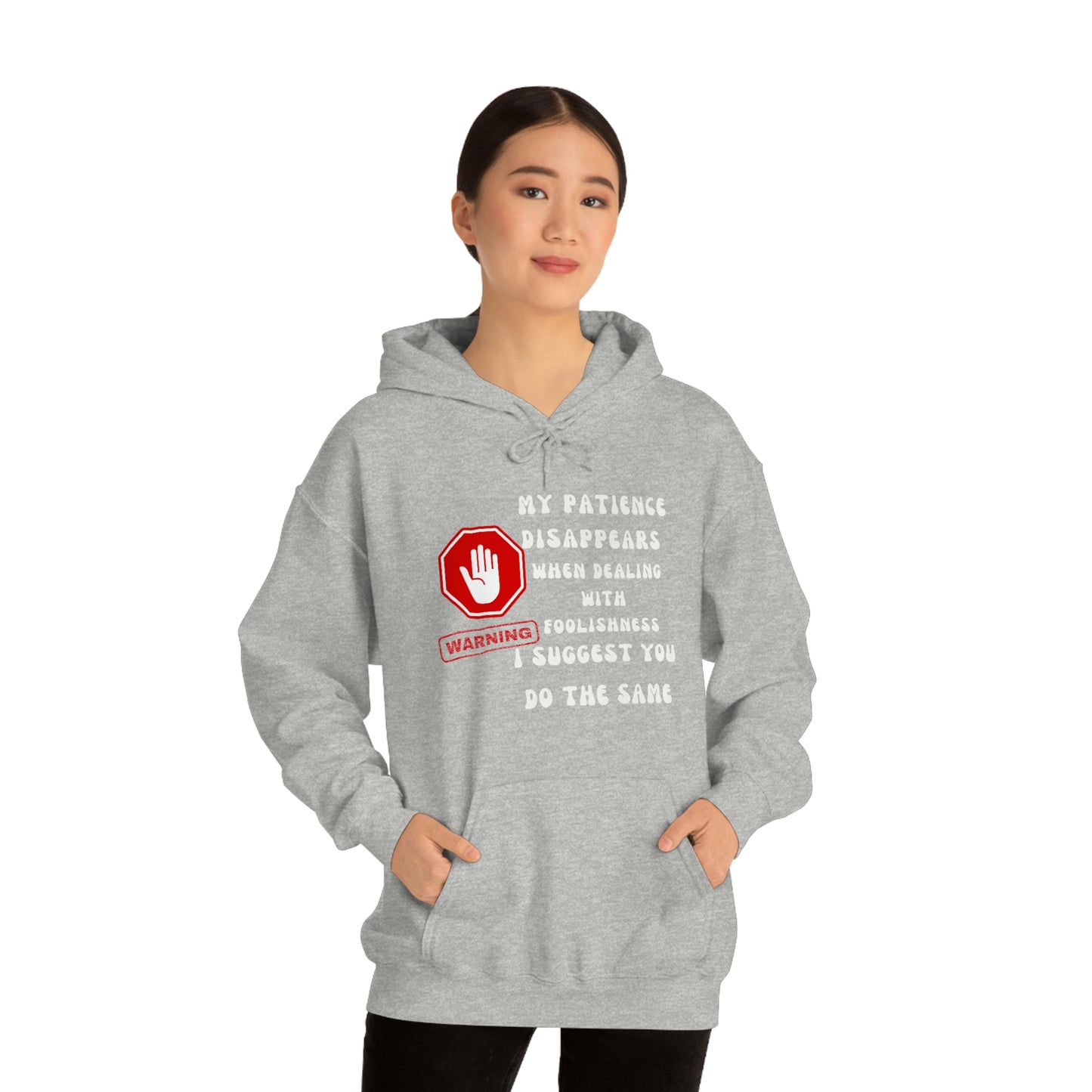 Warning, Unisex Heavy Blend™ Hooded Sweatshirt