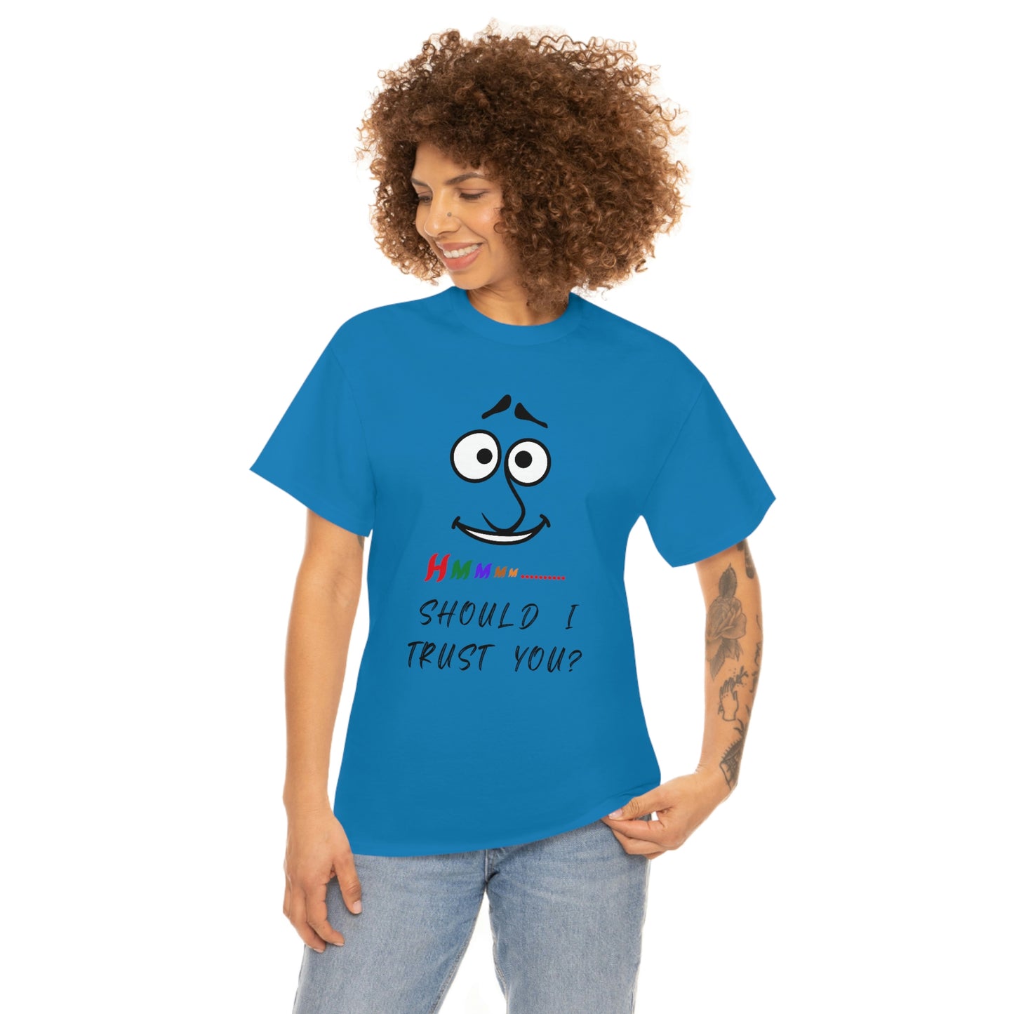 Hmmm, Funny, Unisex Heavy Cotton Tee