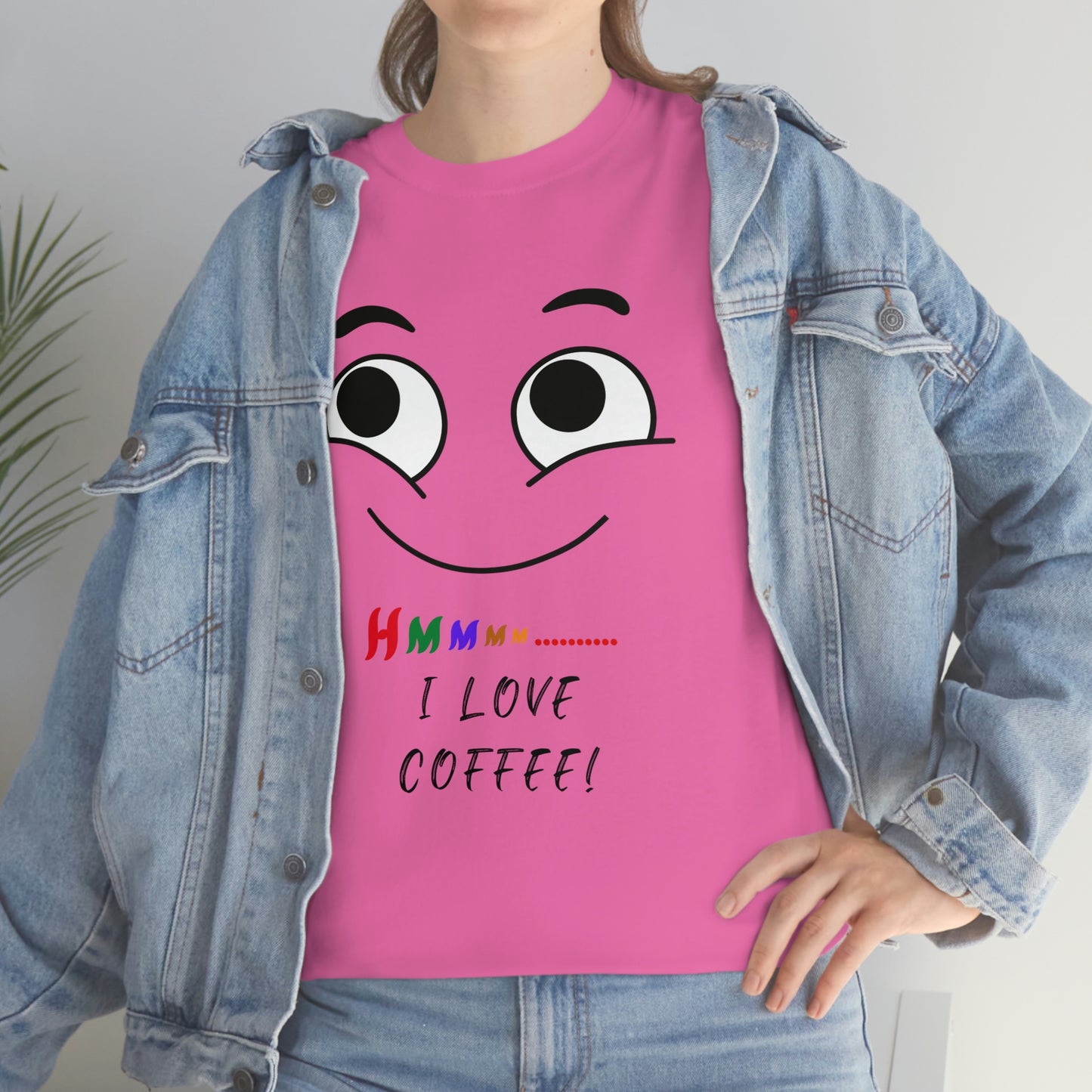 Hmmm... I Love Coffee, Unisex Heavy Cotton Tee