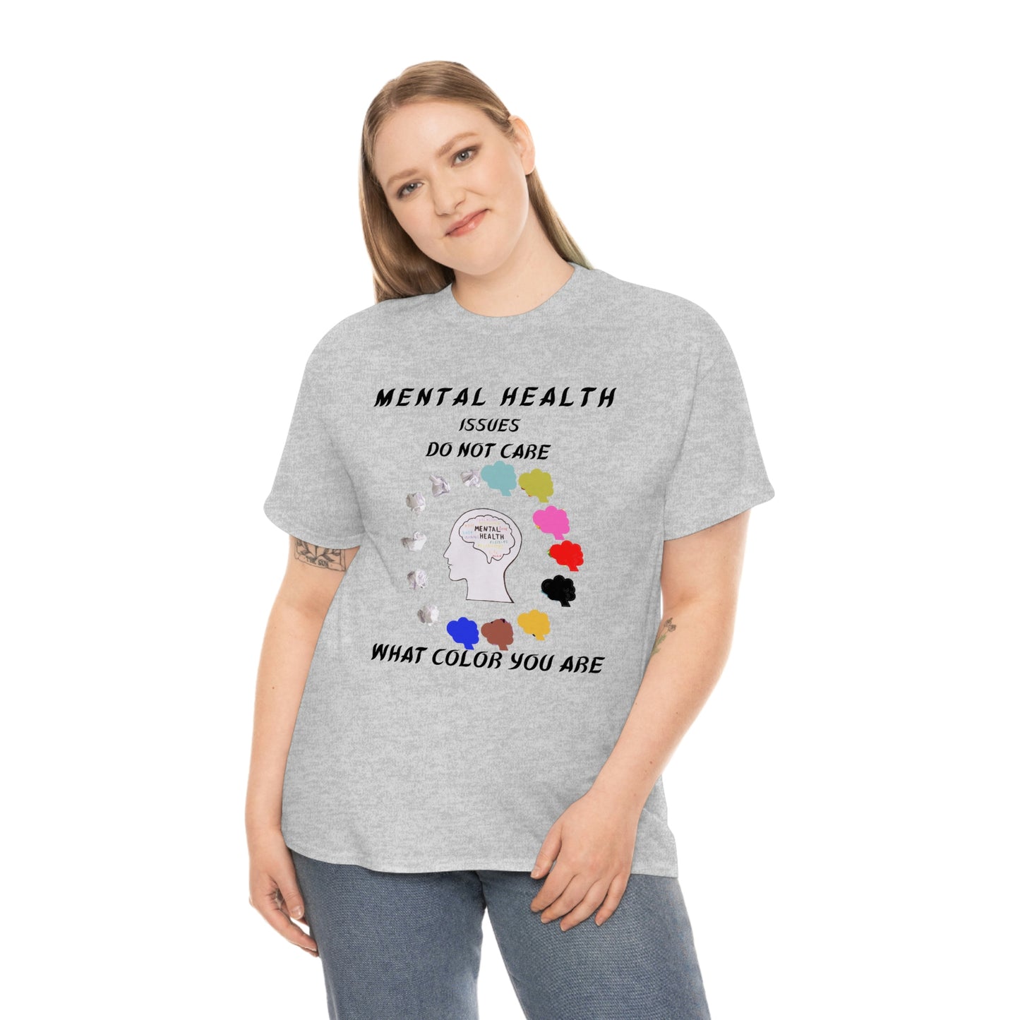 Mental Health Color Unisex Heavy Cotton Tee