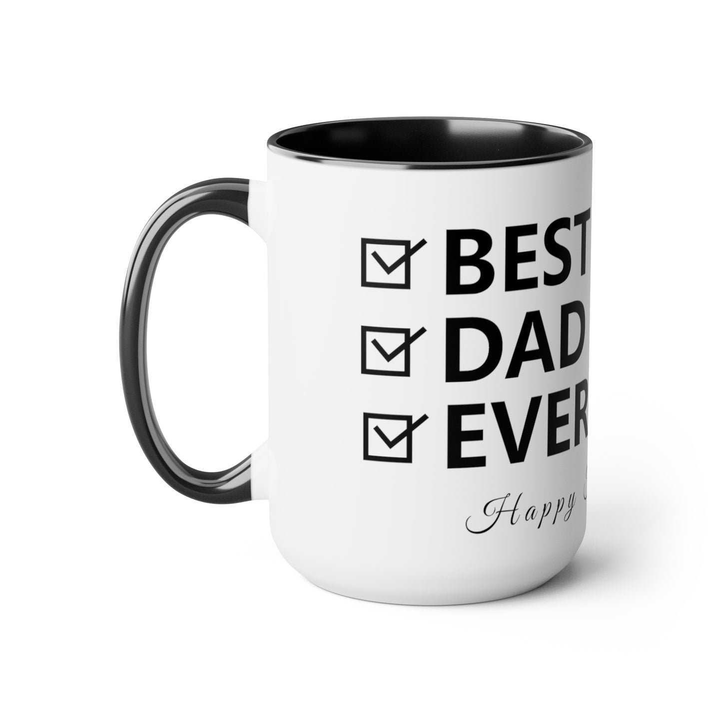 Exotic Print Father's Day Two-Tone Coffee Mugs, 15oz